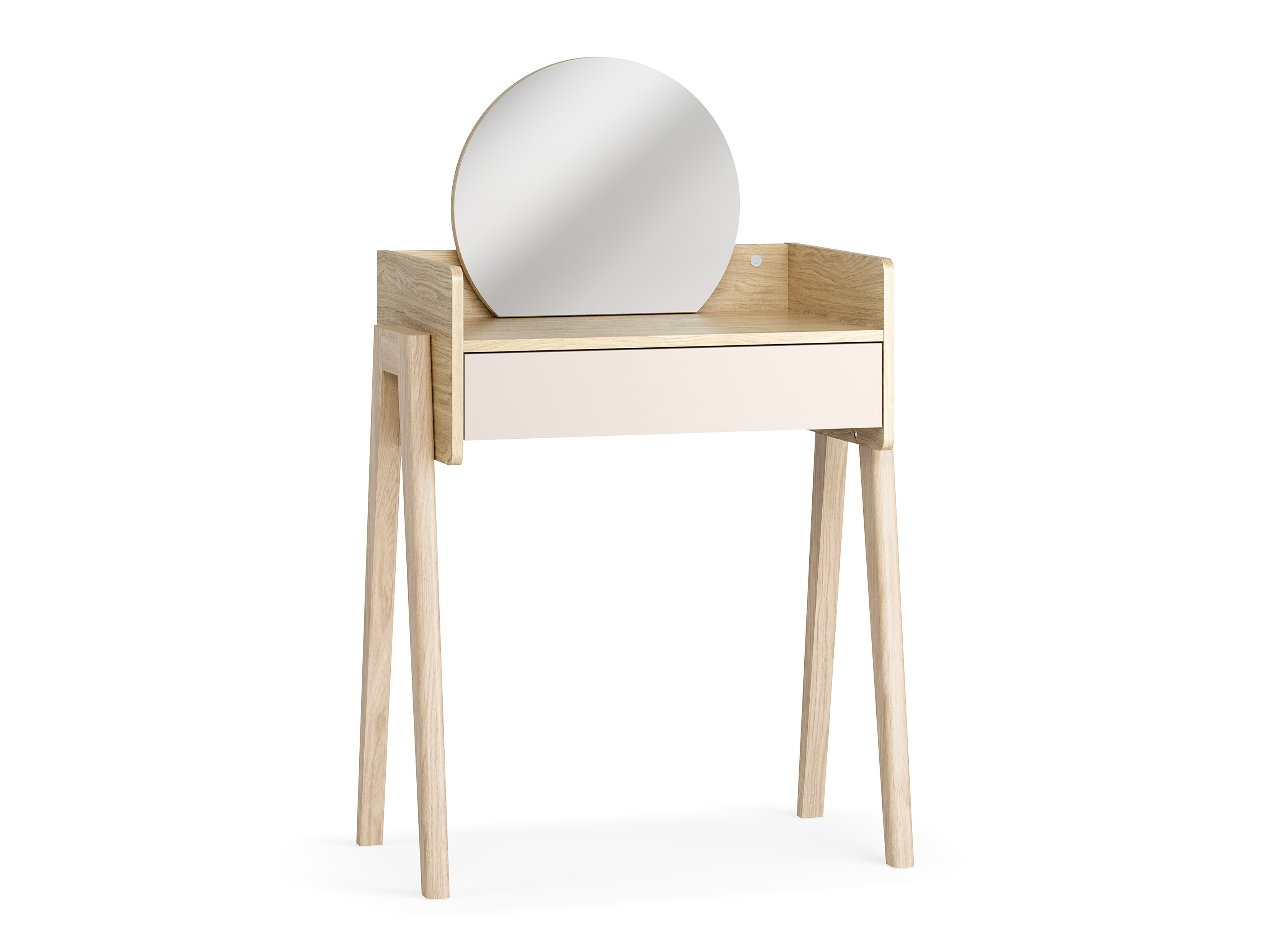 Schminktisch Velrome 100 (Eichenholzoptik + Beige)