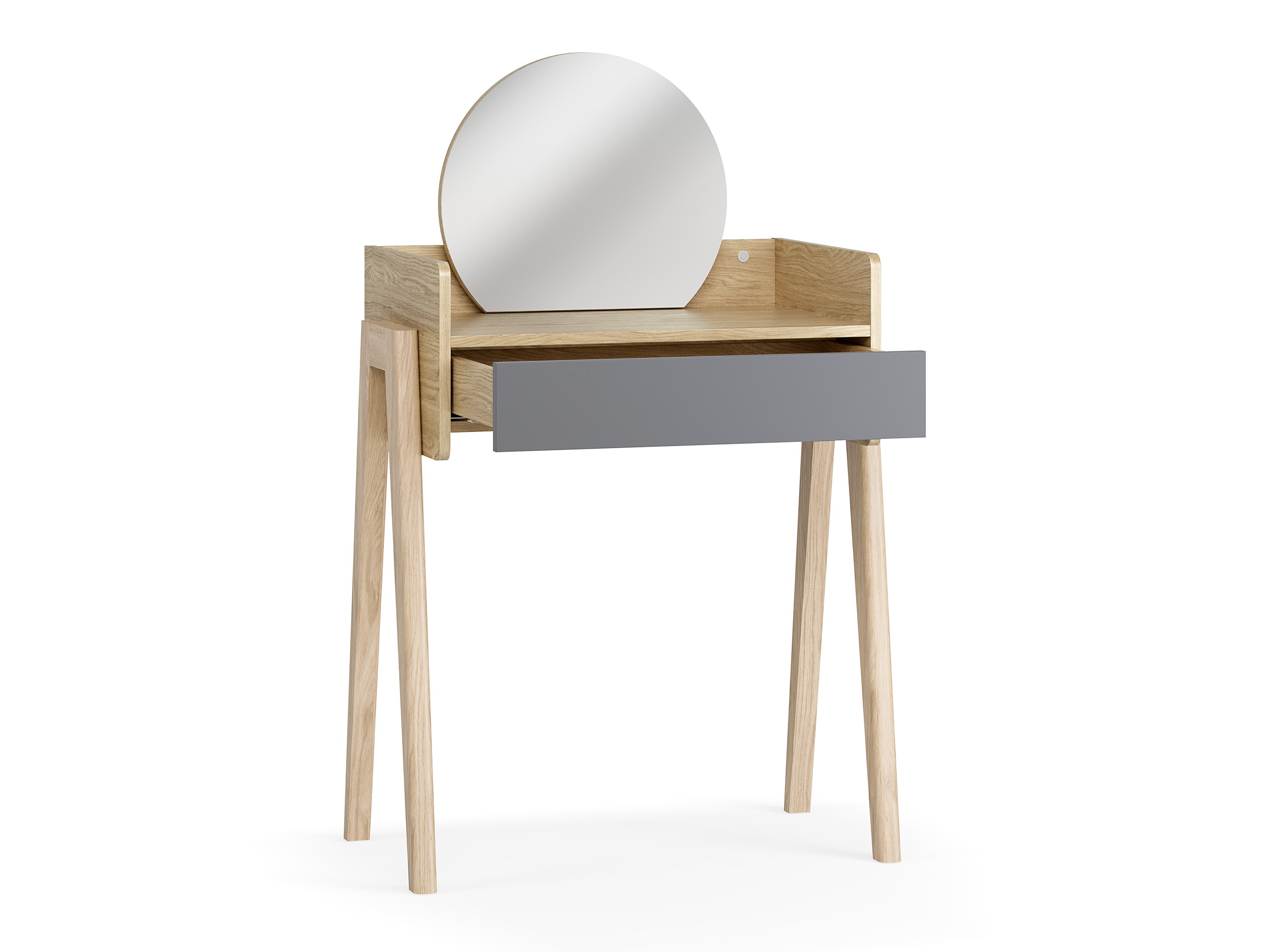Schminktisch Velrome 100 (Eichenholzoptik + Graphit)
