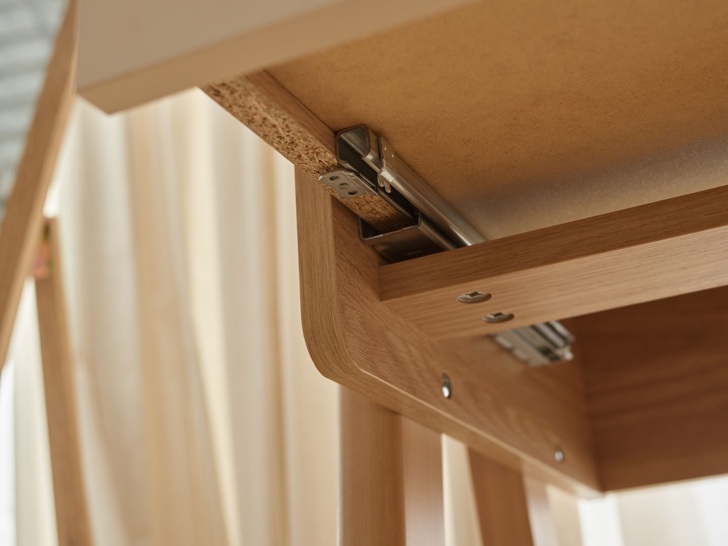 Schminktisch Velrome 100 (Eichenholzoptik + Graphit)