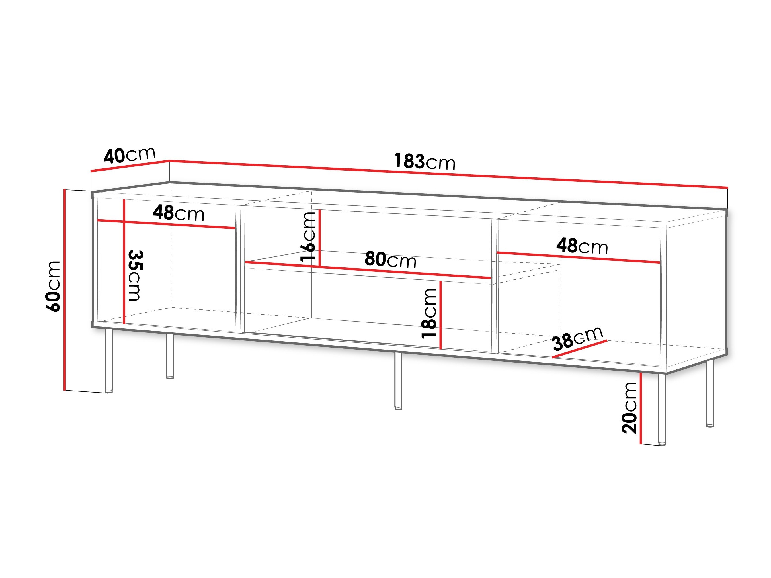 TV-Möbel Merevai 104 (Kaschmir)