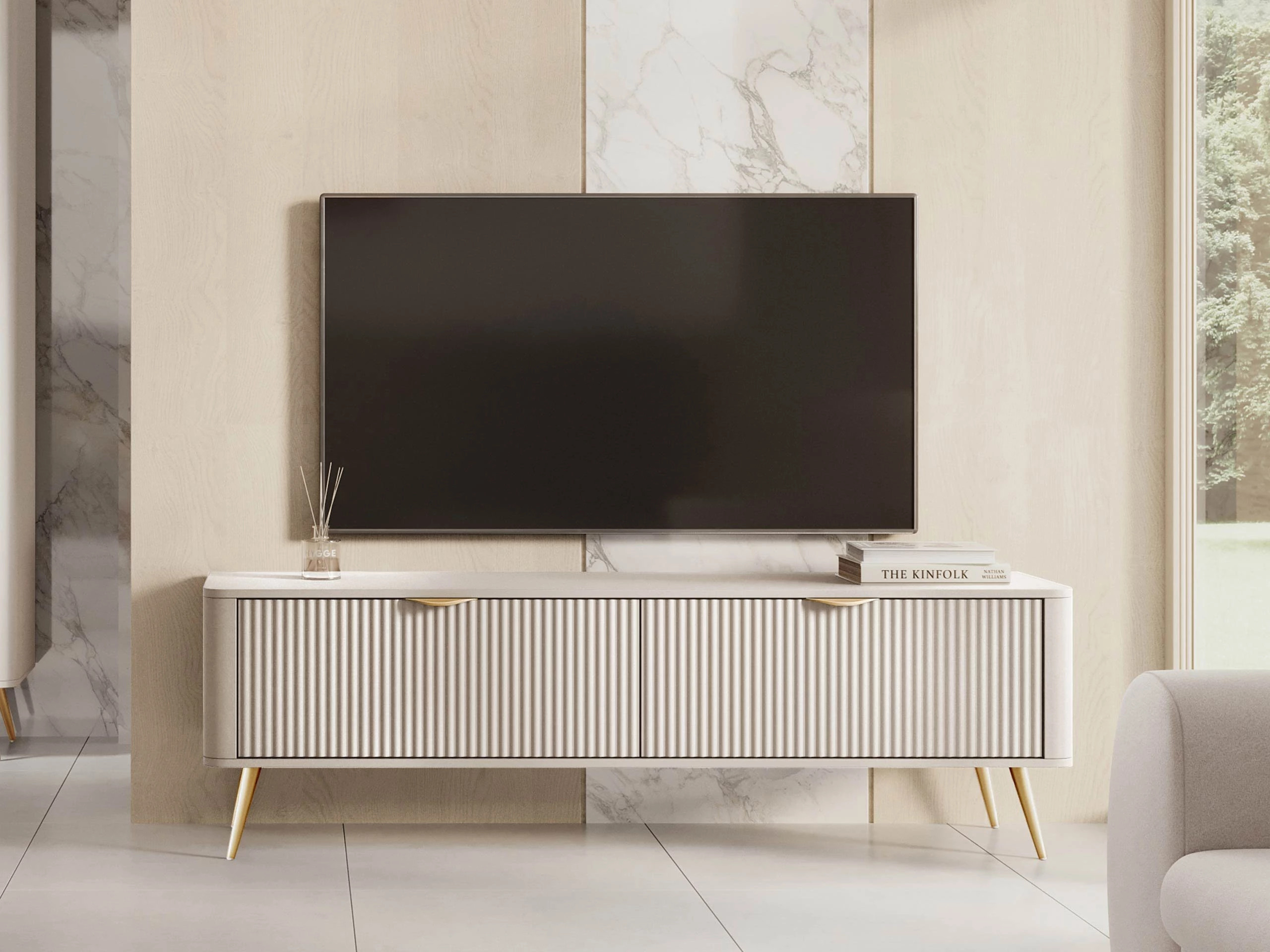 TV-Möbel Lectum (Beige)