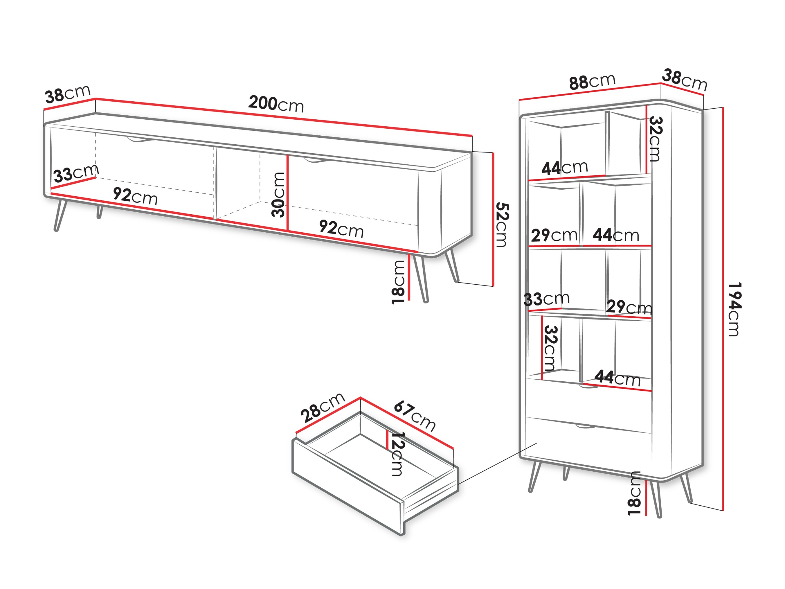 Wohnzimmer-Sets Lectum (Beige)