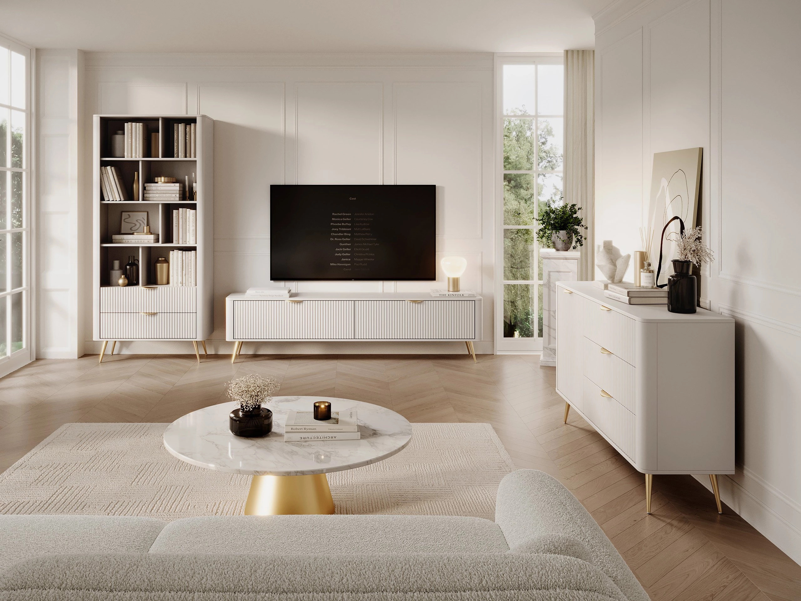 Wohnzimmer-Sets Lectum I (Beige)