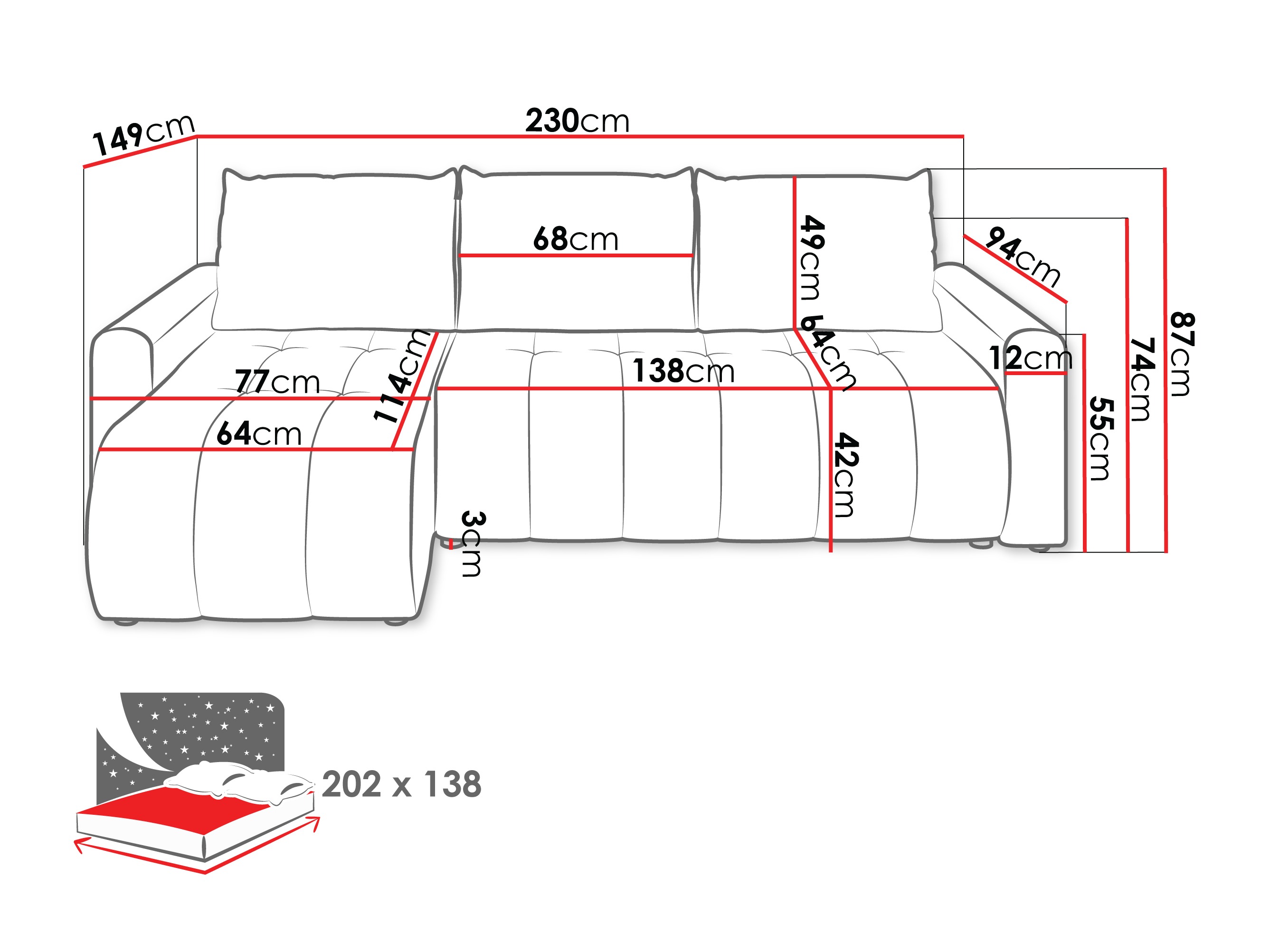 Ecksofa Specio (Polo 875)