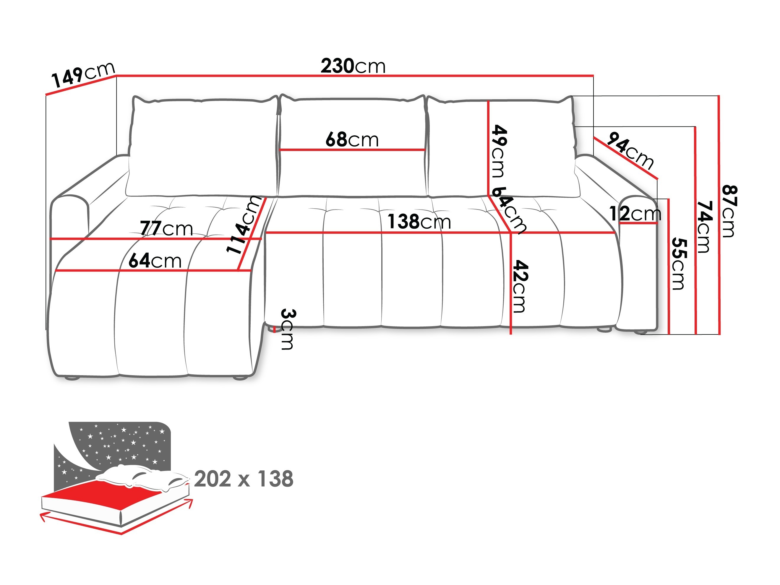 Ecksofa Specio (Polo 877)