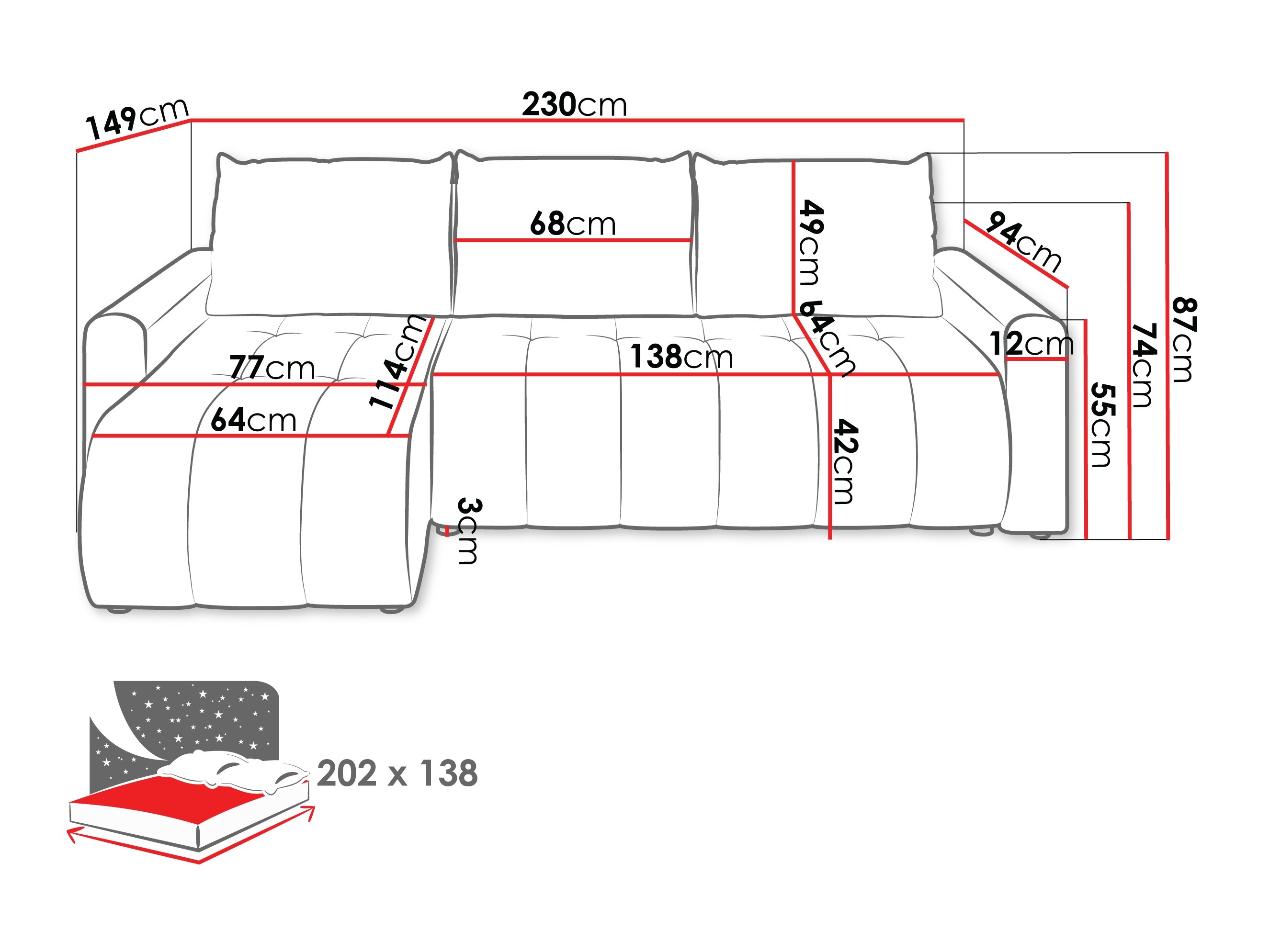 Ecksofa Specio (Polo 894)