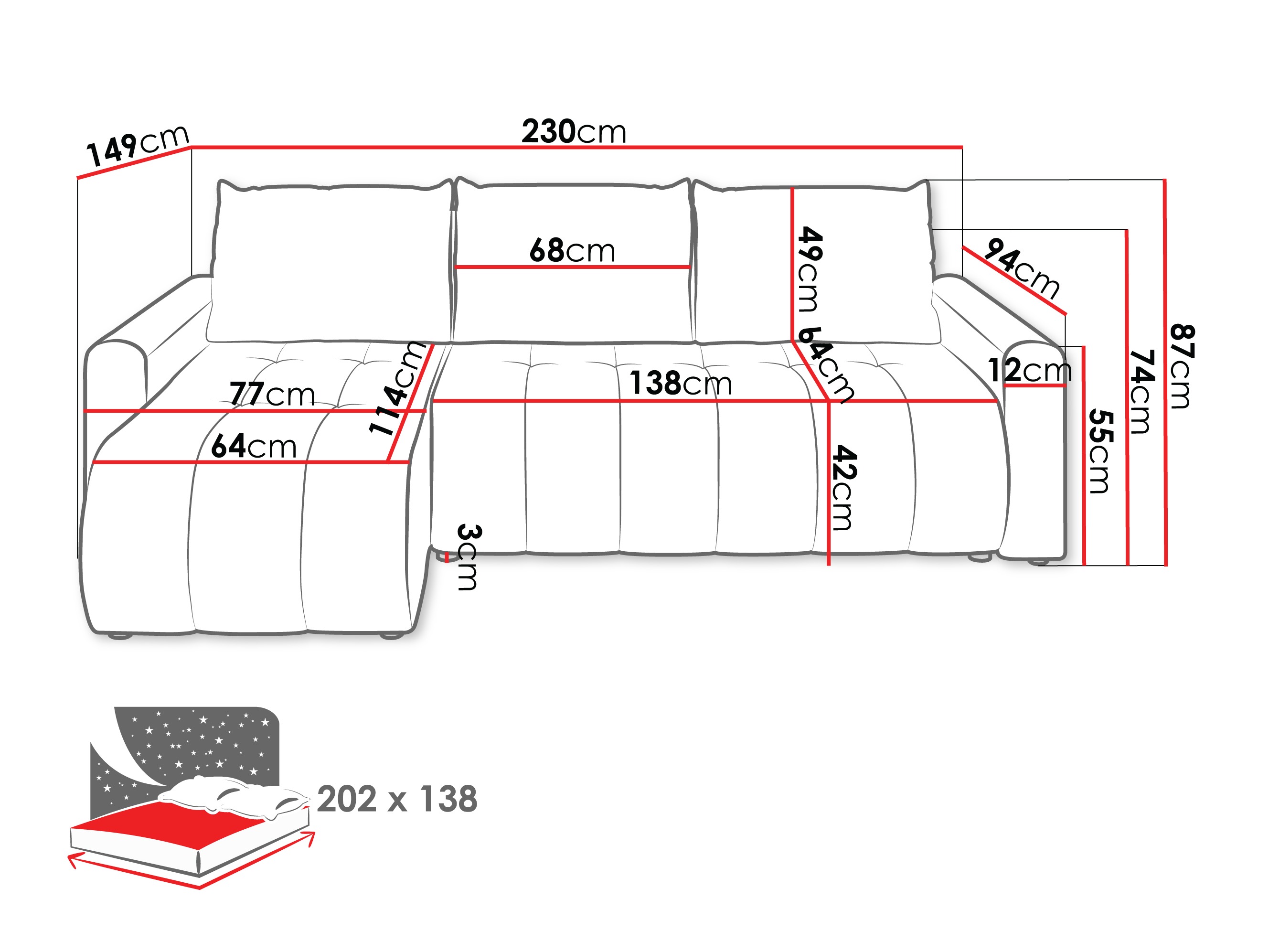 Ecksofa Specio (Polo 897)