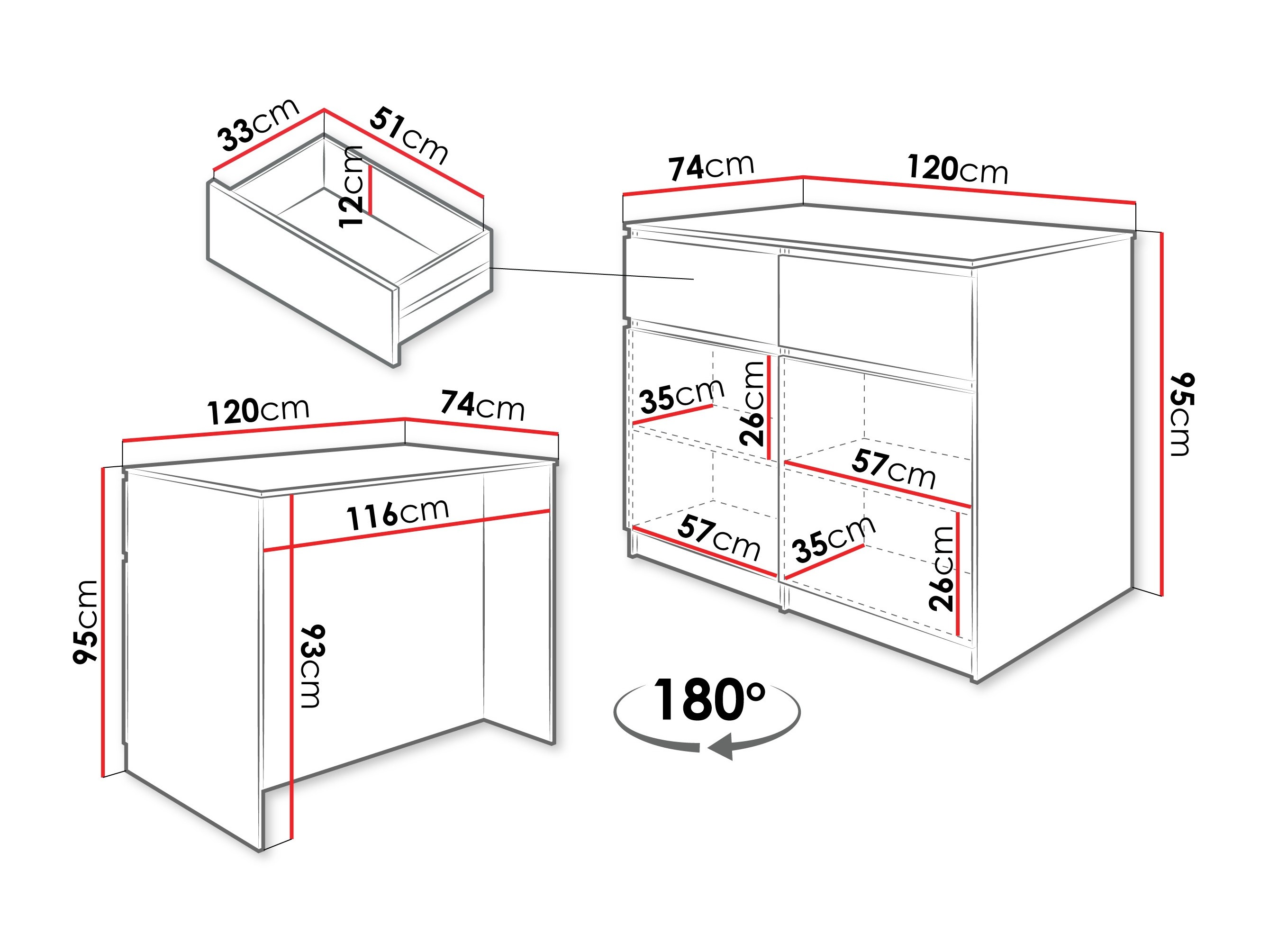 Kücheninsel Comfivo 504 (Weiss)