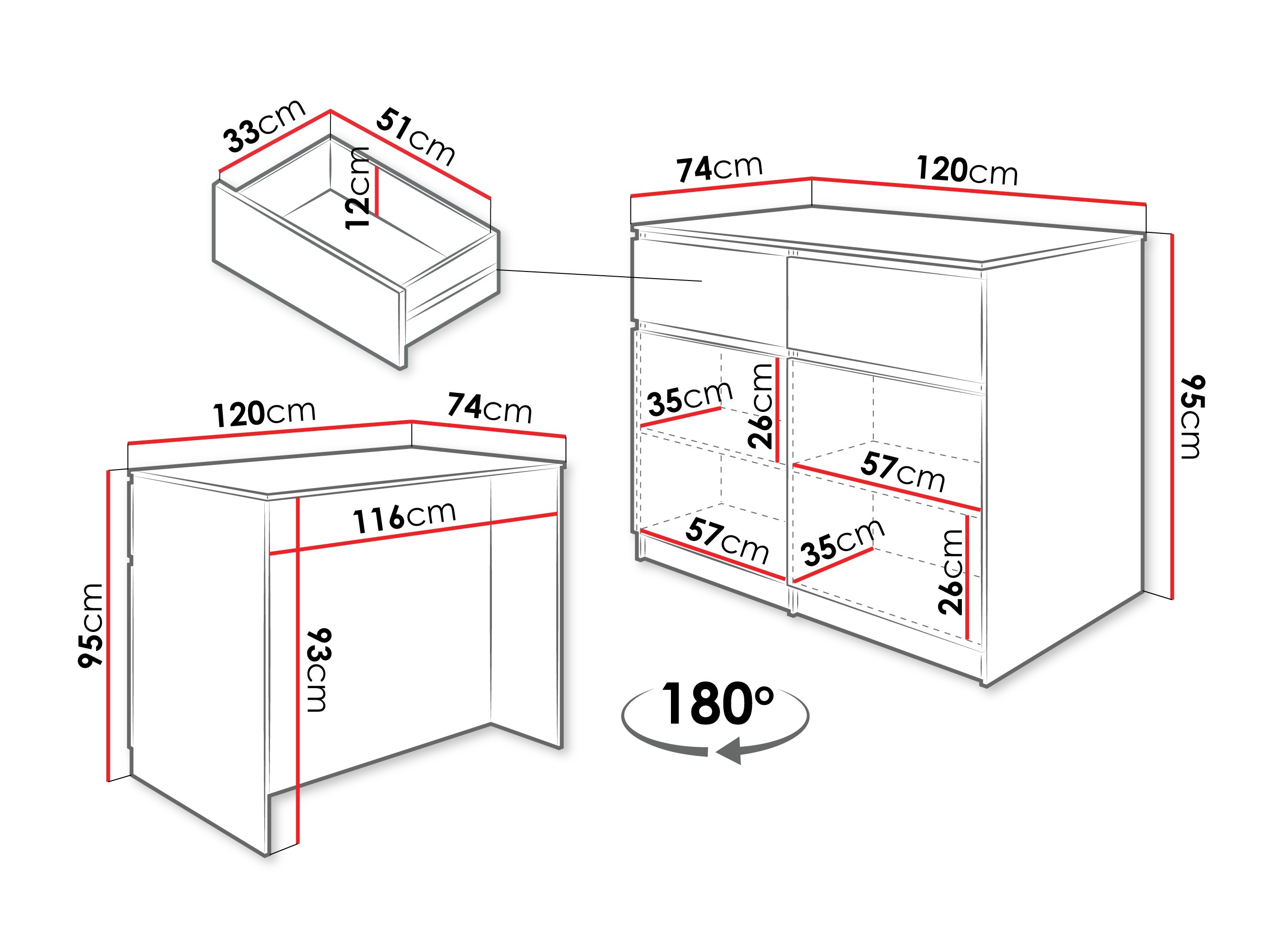 Kücheninsel Comfivo Cantal (Eichenholzoptik)