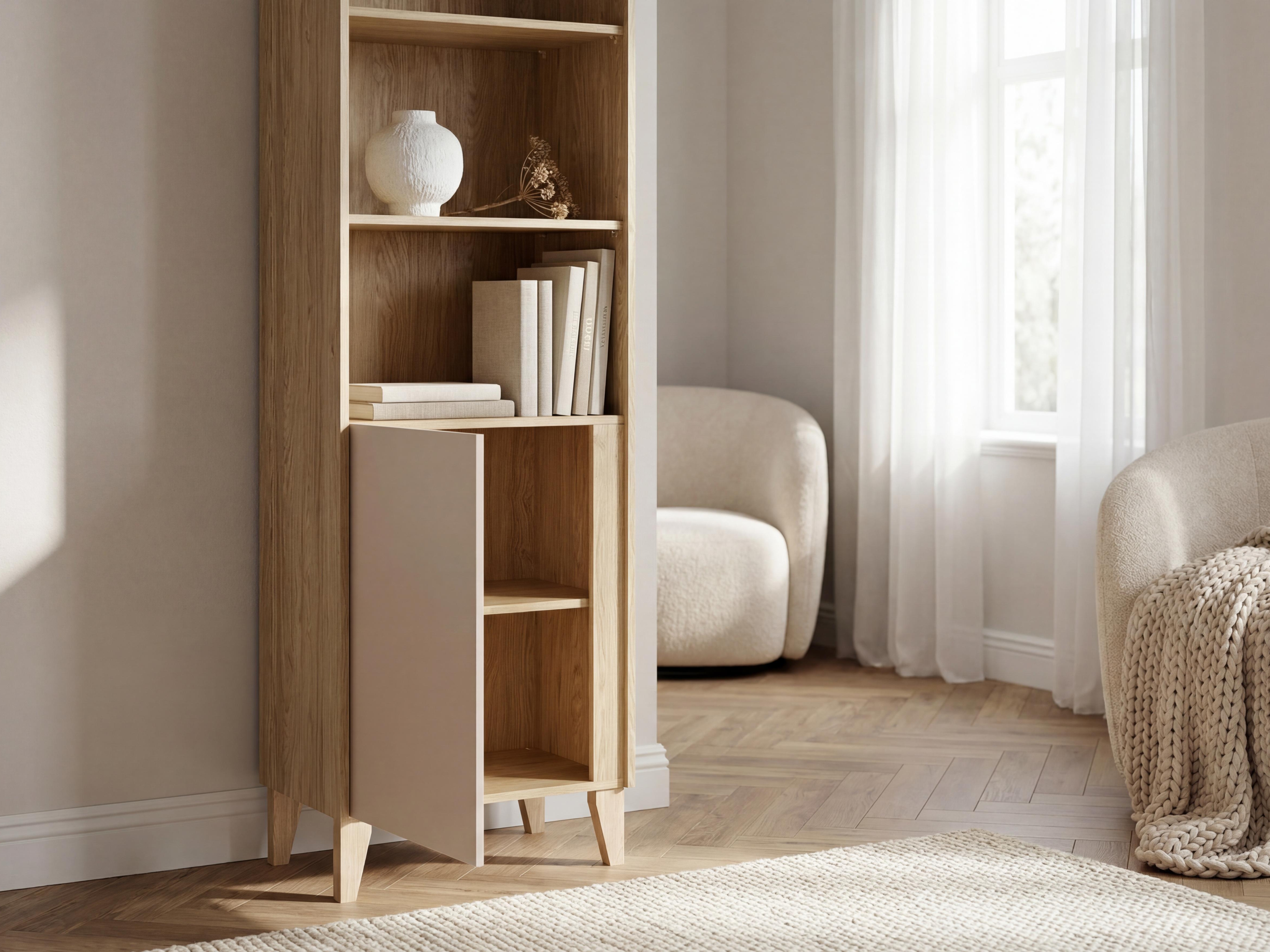 Regal Velrome 103 (Eichenholzoptik + Beige)