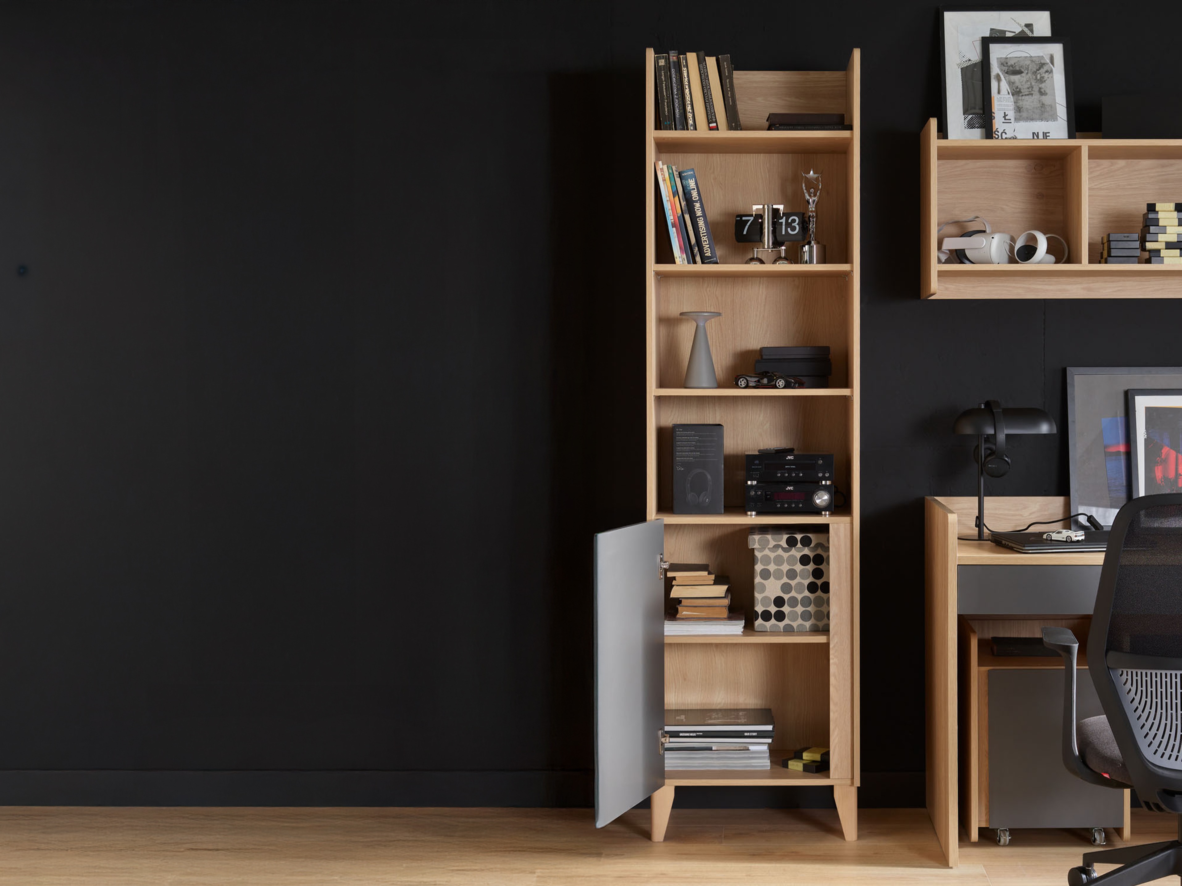 Regal Velrome 103 (Eichenholzoptik + Graphit)