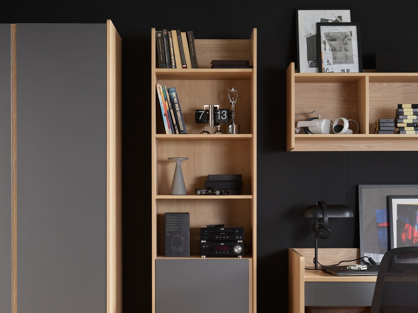 Regal Velrome 103 (Eichenholzoptik + Graphit)