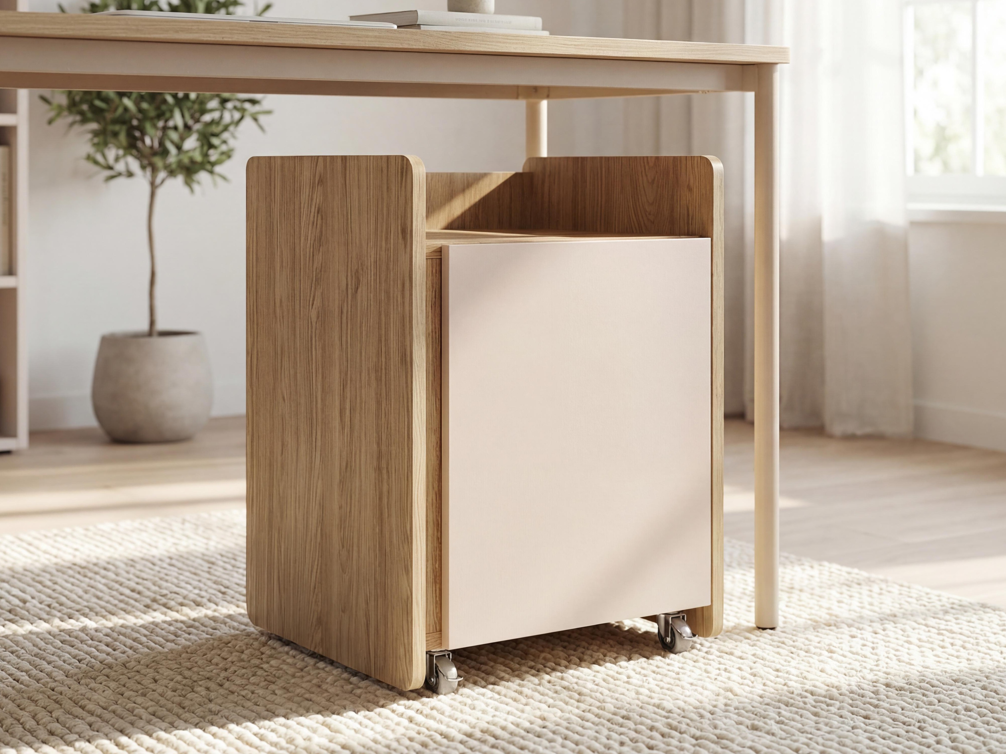Sideboard Velrome 102 (Eichenholzoptik + Beige)
