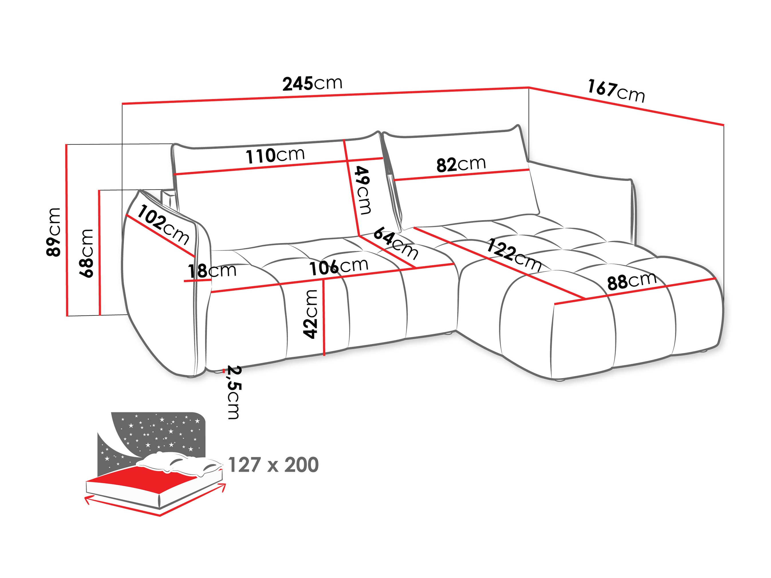 Ecksofa Naturis (Lumo 65)