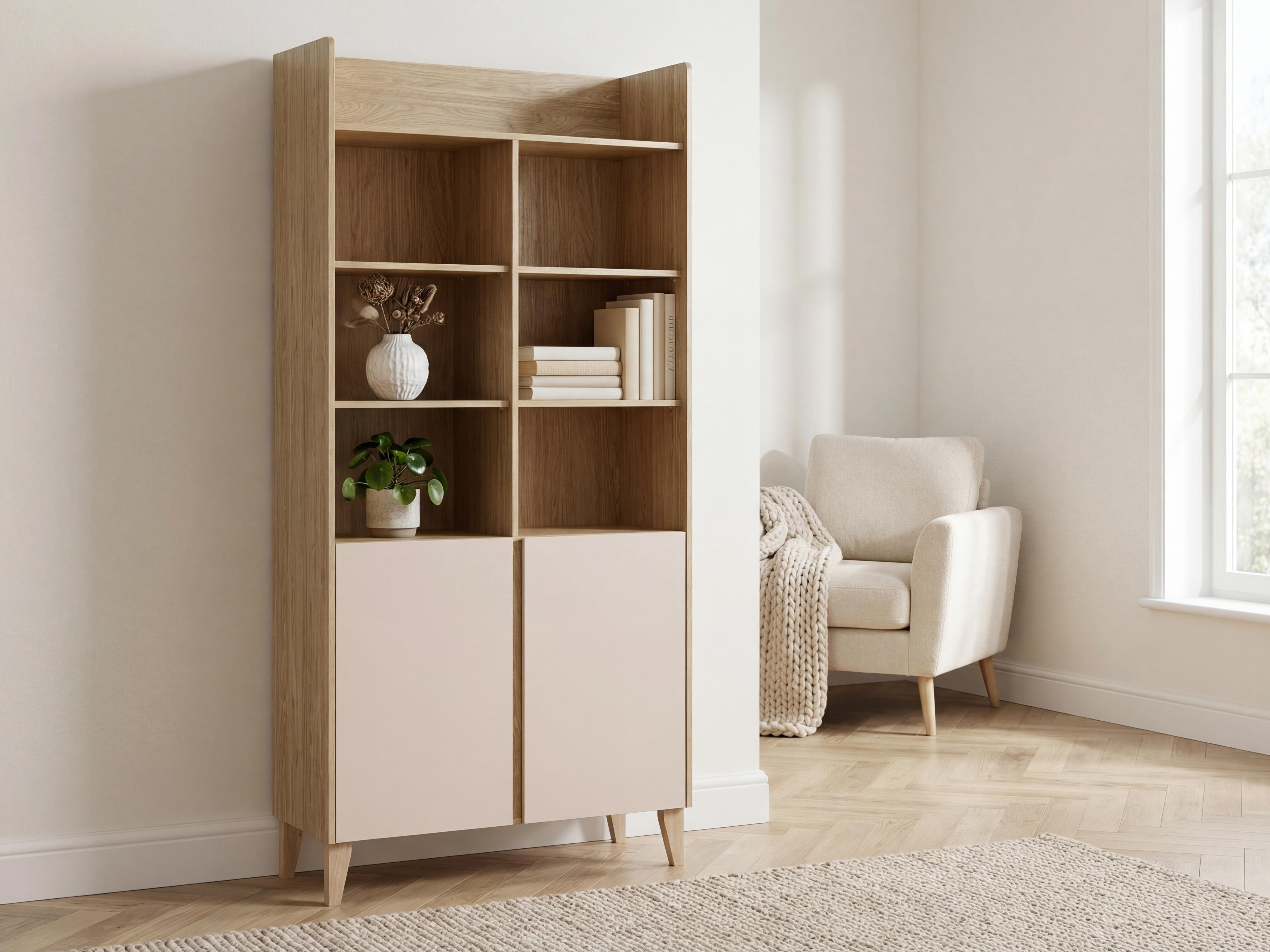 Regal Velrome 104 (Eichenholzoptik + Beige)