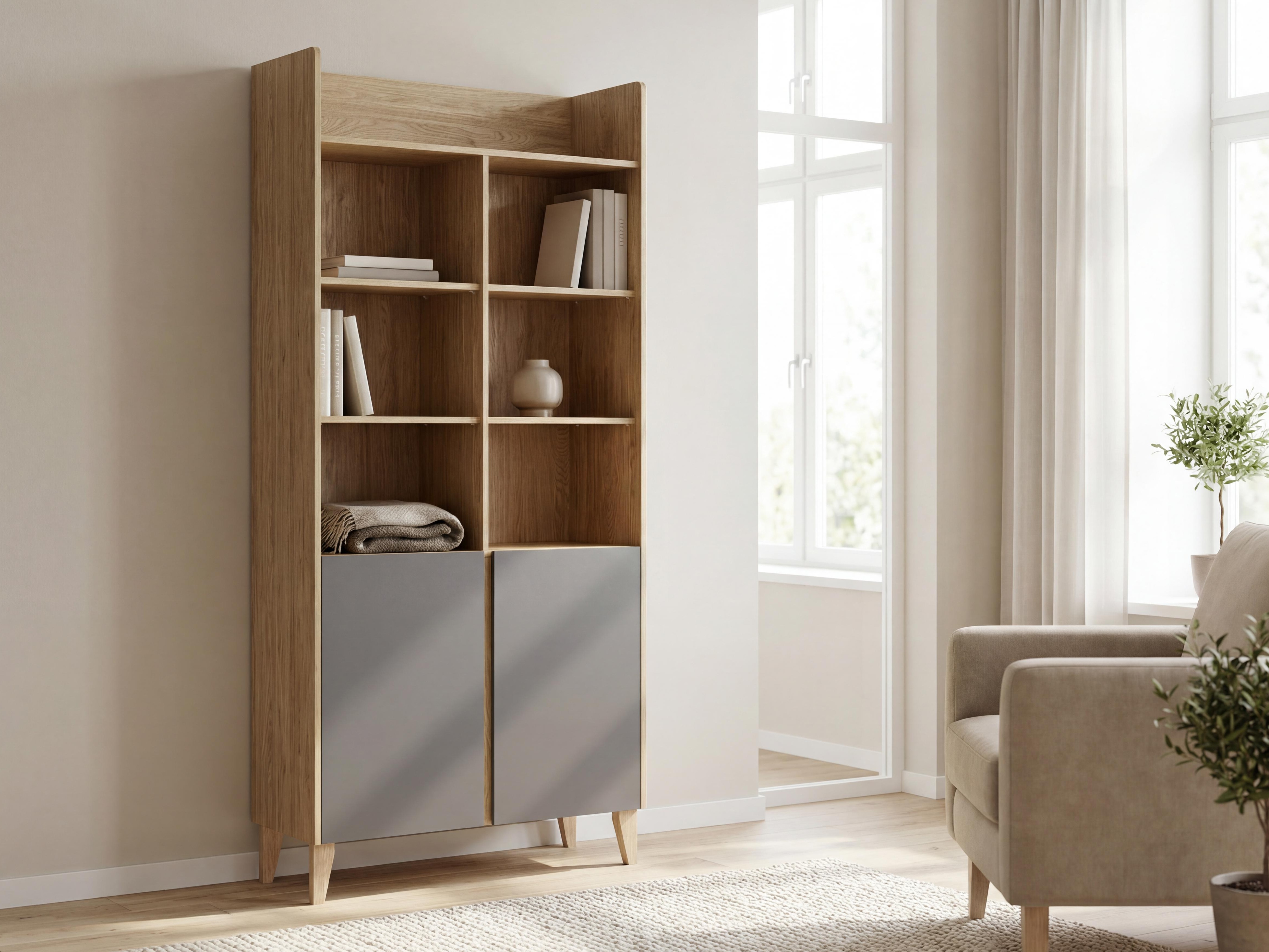 Regal Velrome 104 (Eichenholzoptik + Graphit)