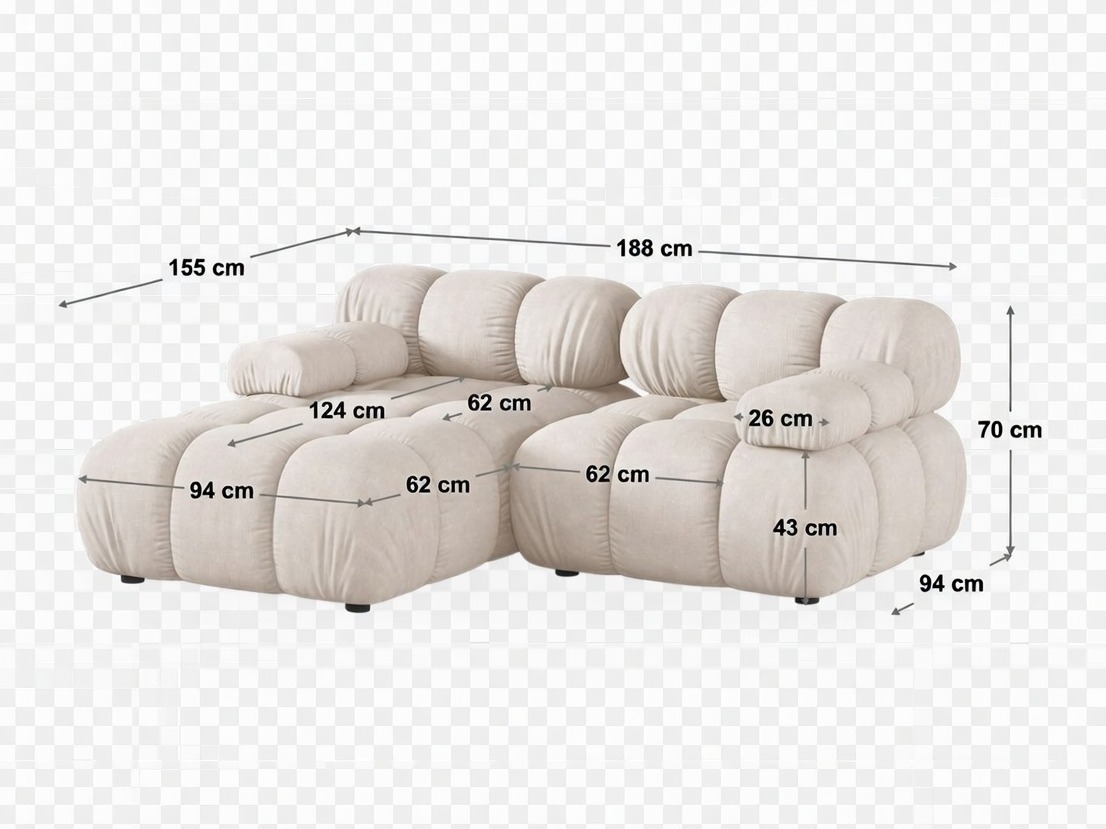 Modulares Ecksofa Caltenu 105 (Bluvel 19)