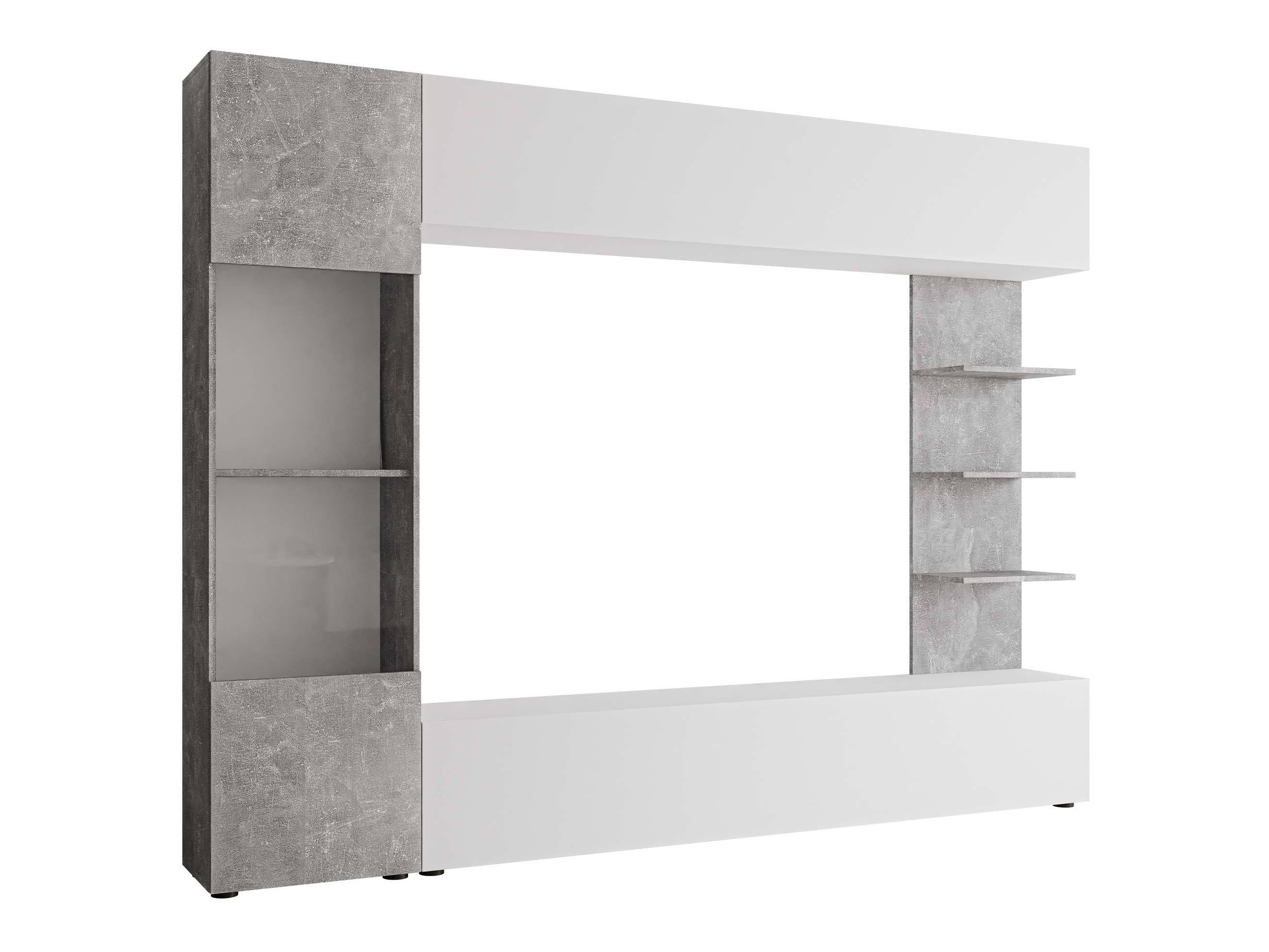Wohnzimmer-Sets Comfivo Animus (Weiss + Beton)