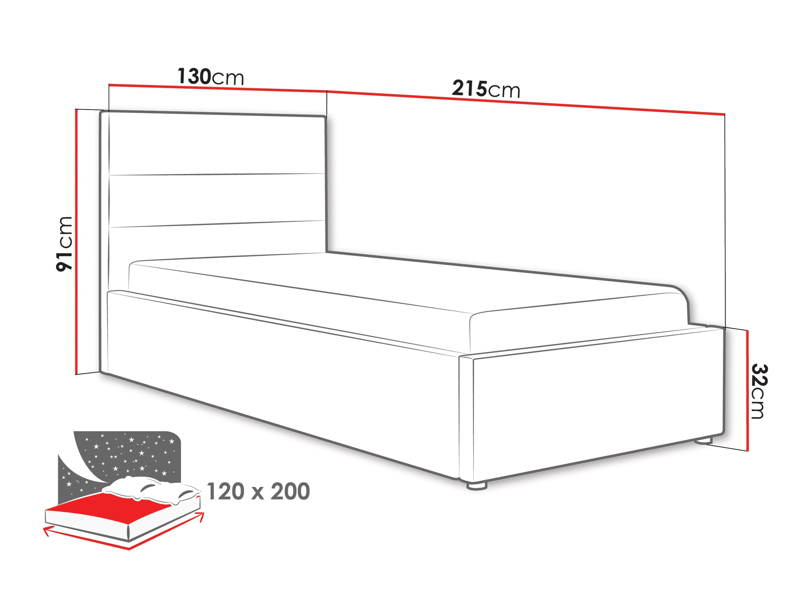 Bett Comfivo Fabos II (Hlr 19)