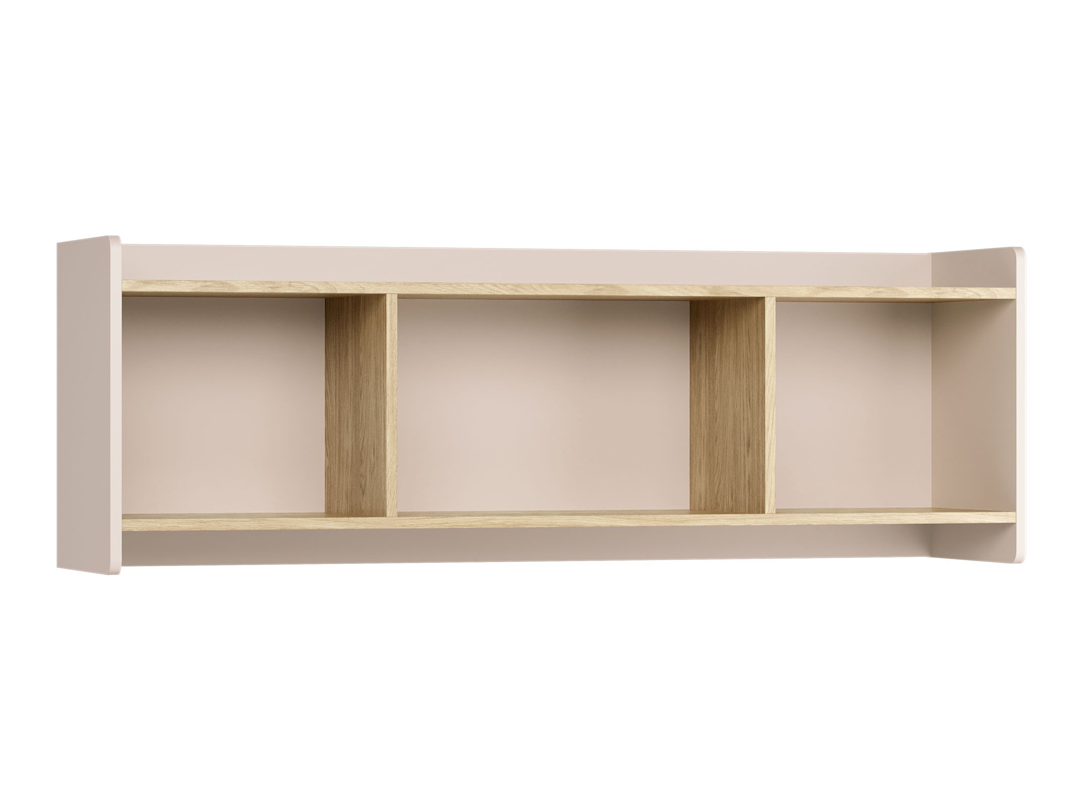 Wandregal Velrome 107 (Eichenholzoptik + Beige)