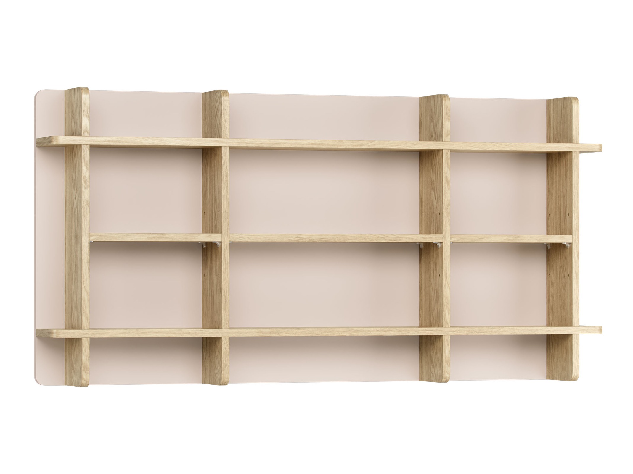 Wandregal Velrome 108 (Eichenholzoptik + Beige)