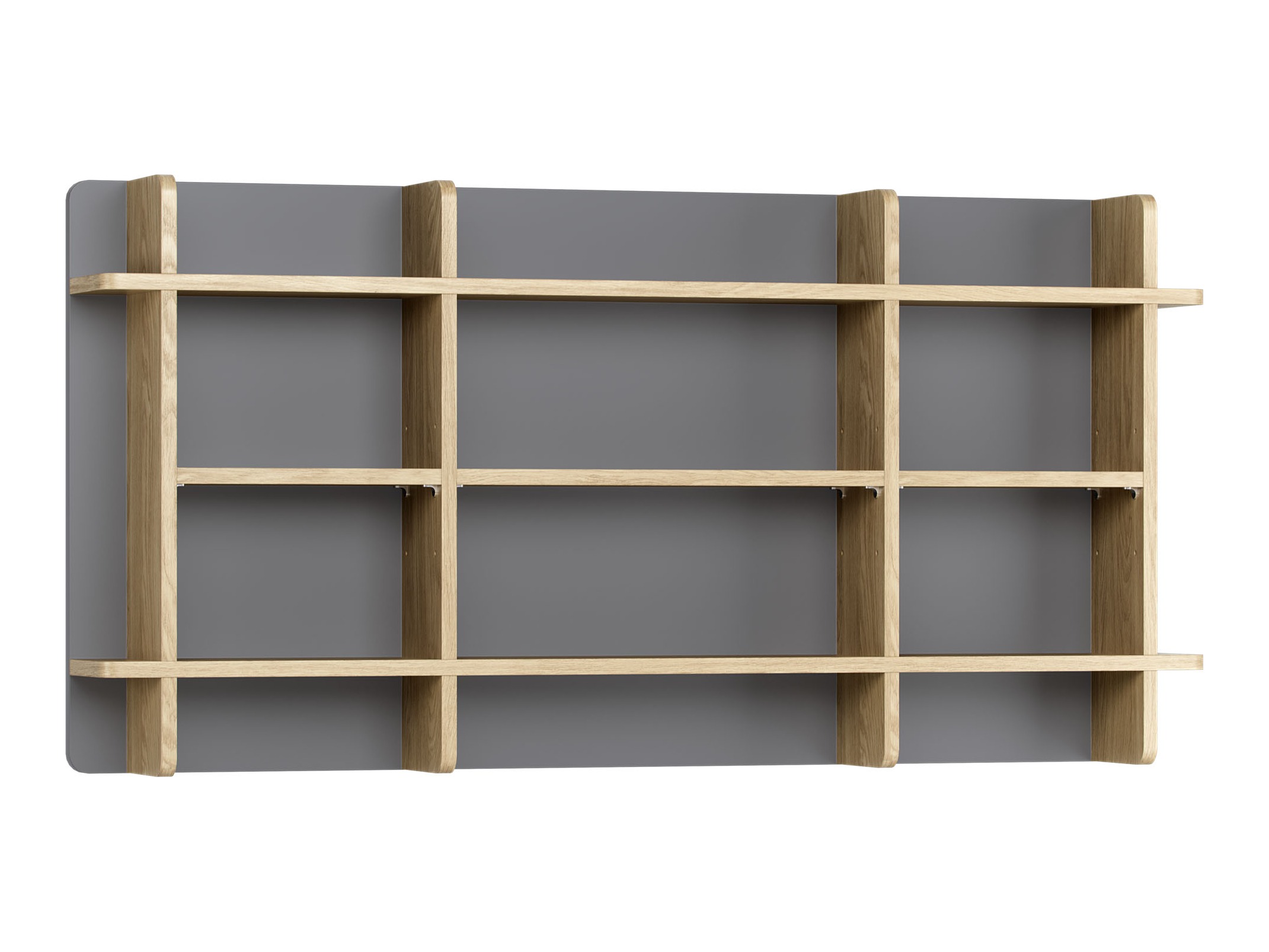 Wandregal Velrome 108 (Eichenholzoptik + Graphit)