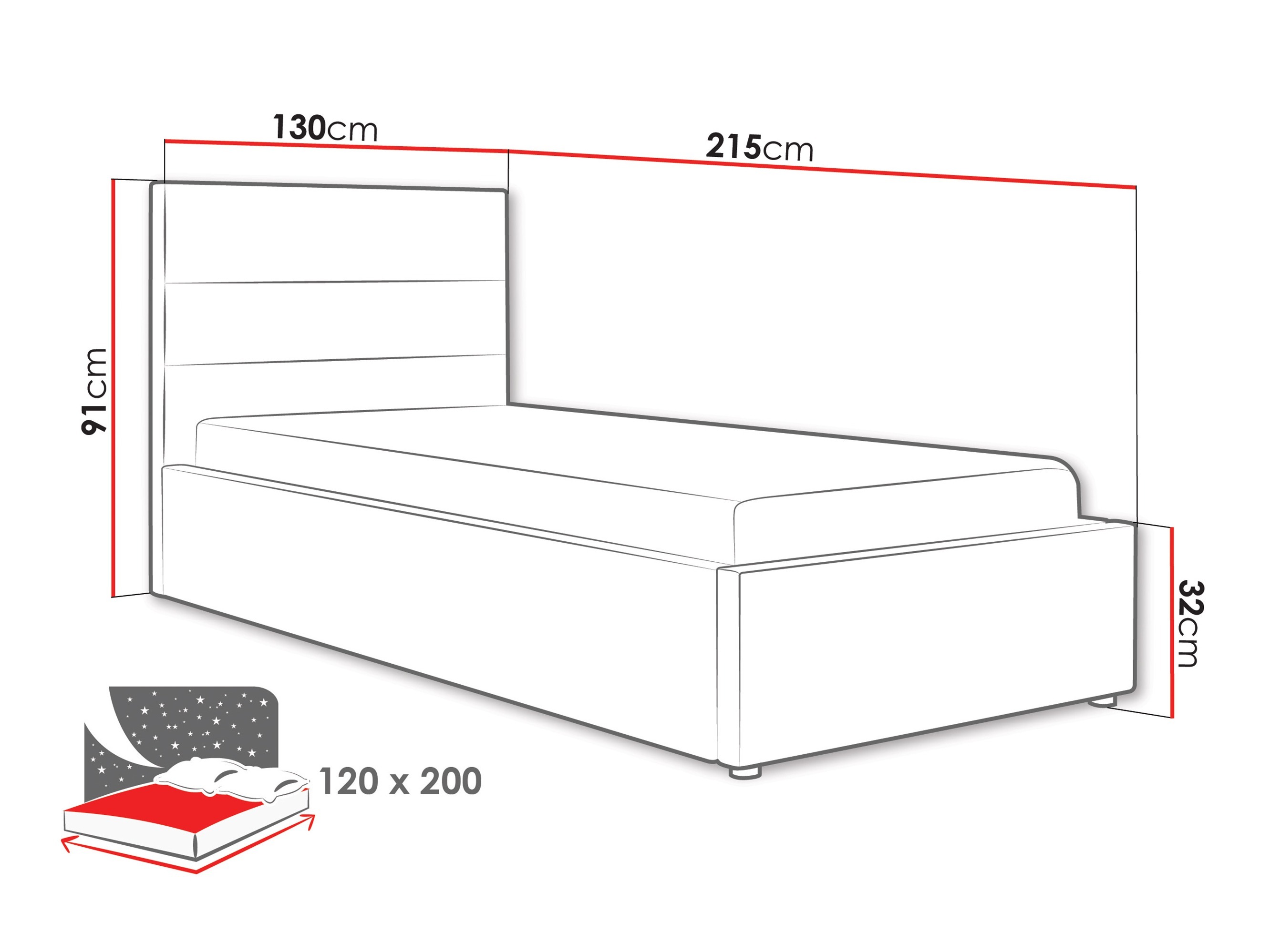 Bett Comfivo Fabos II (Hlr 05)