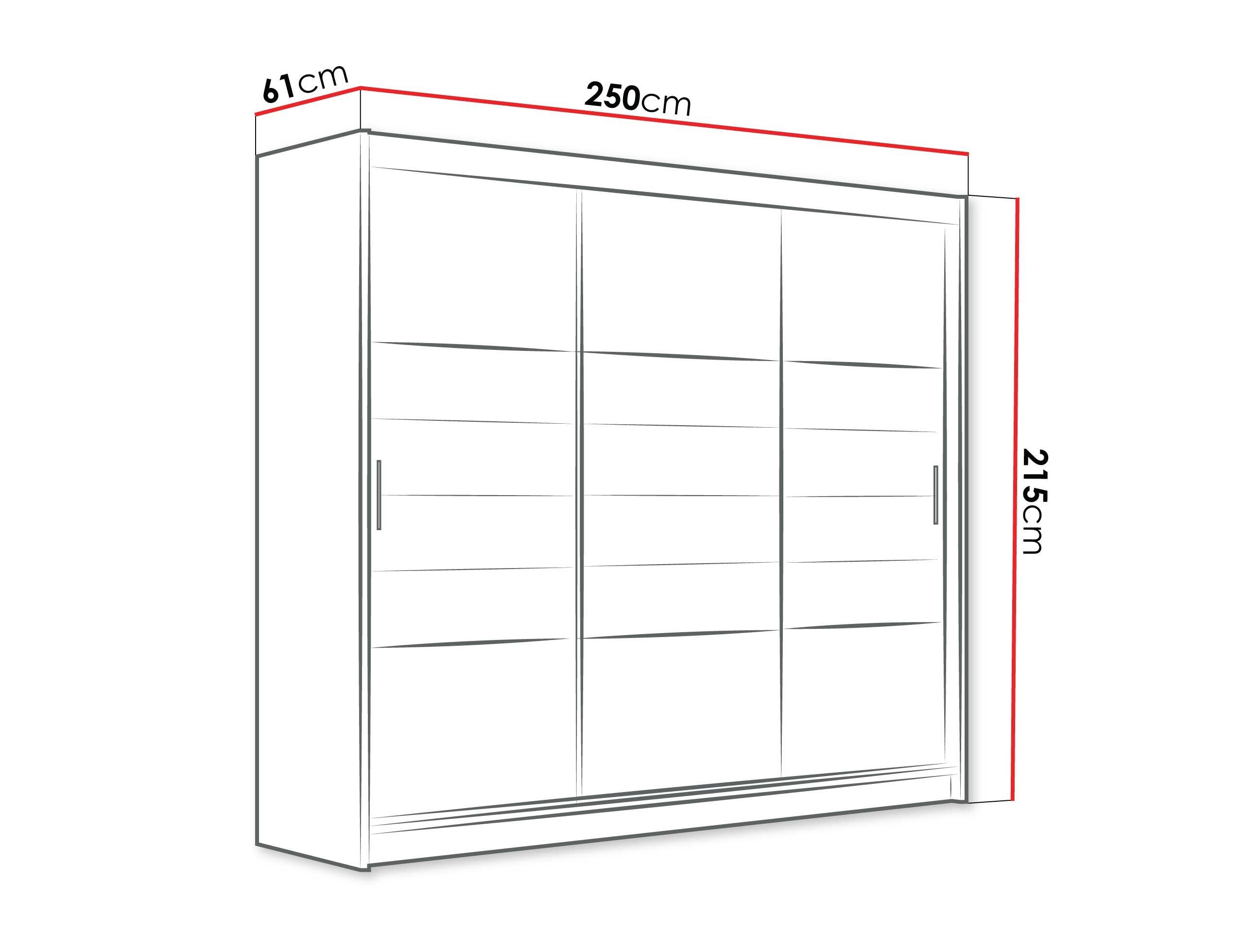 Kleiderschrank Honolulu 102 (Graphit)