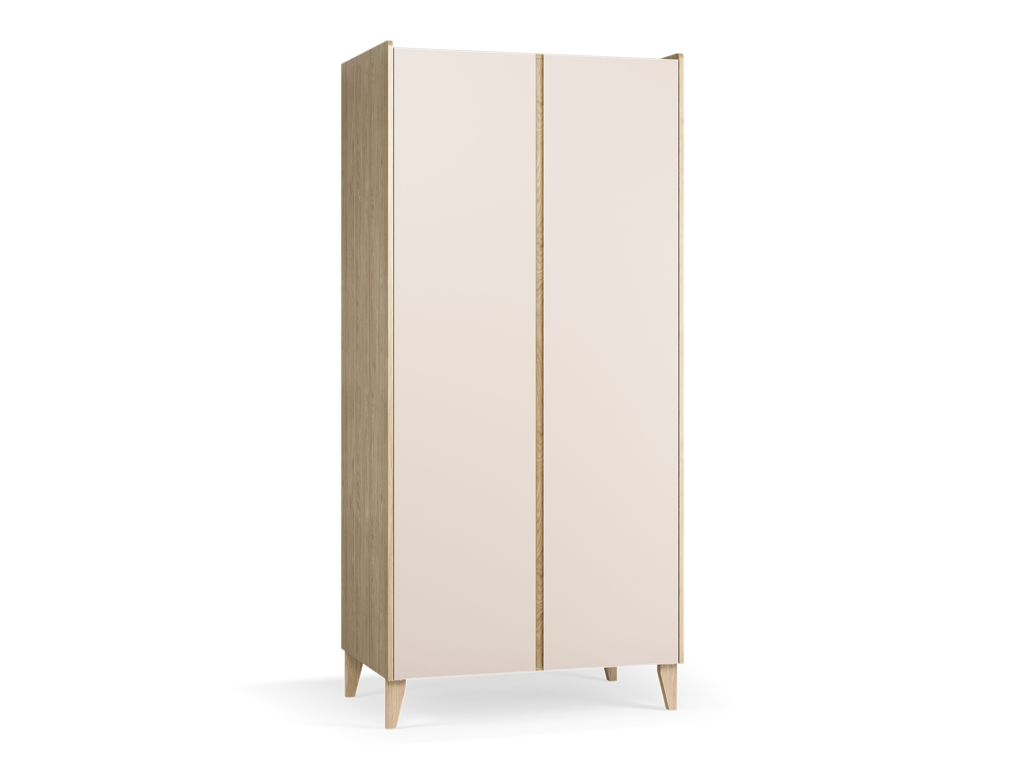 Kleiderschrank Velrome 109 (Eichenholzoptik + Beige)