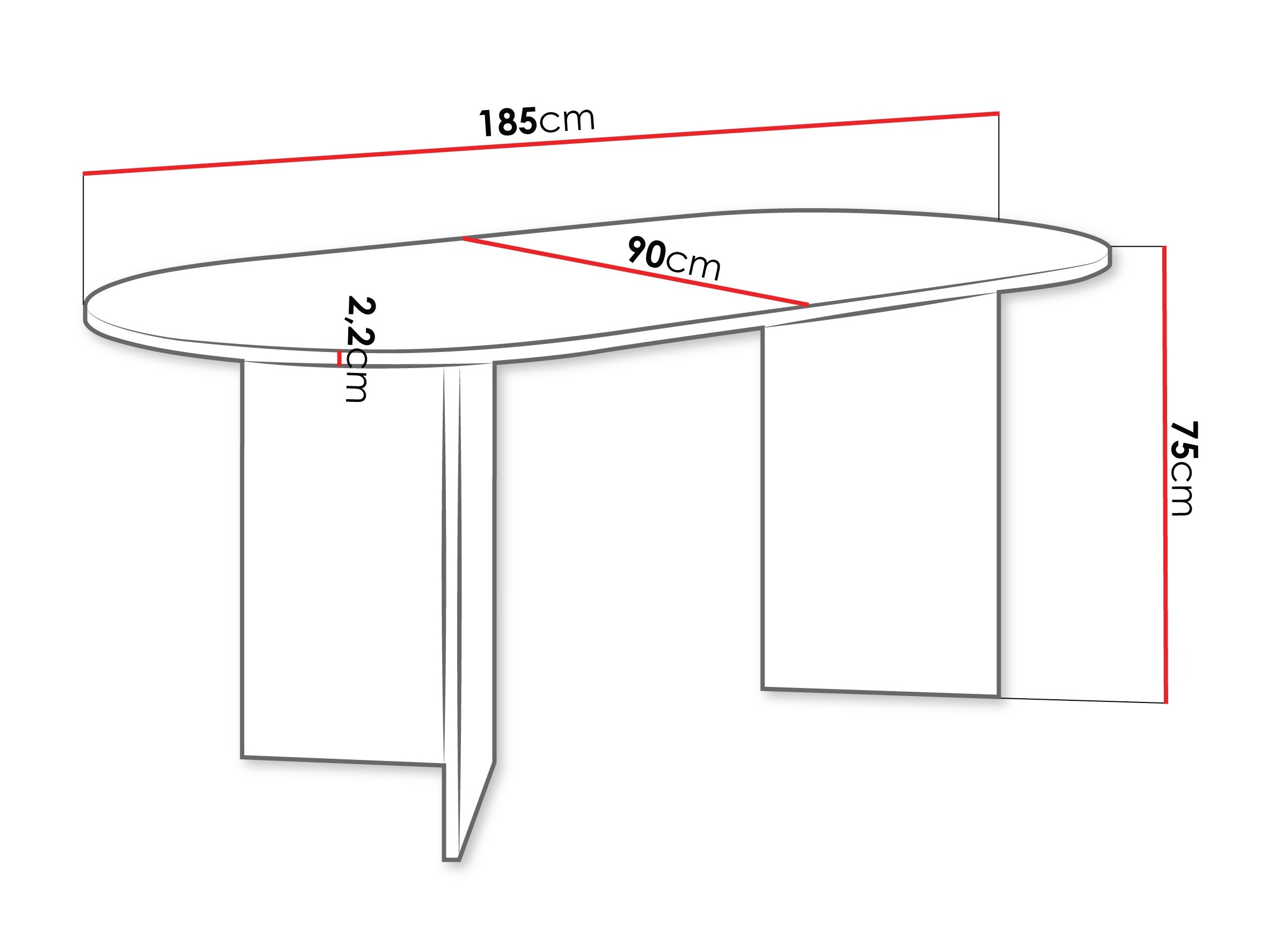 Tisch Comfivo Fungus (Eichenholzoptik)