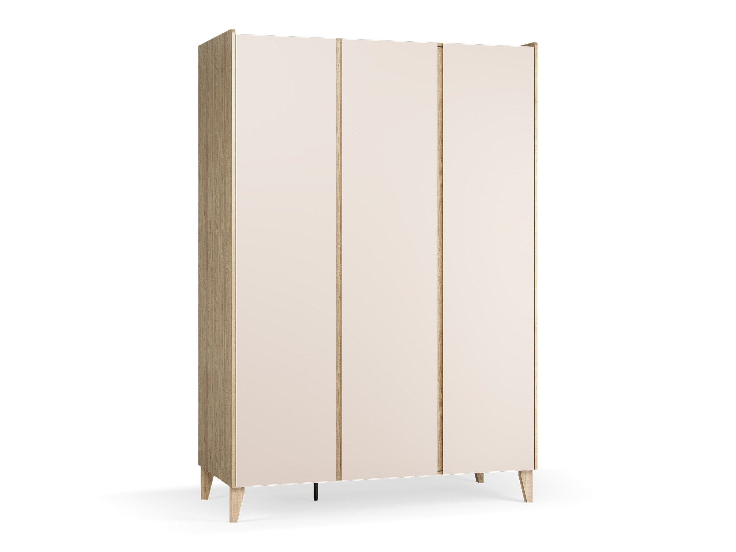 Kleiderschrank Velrome 110 (Eichenholzoptik + Beige)