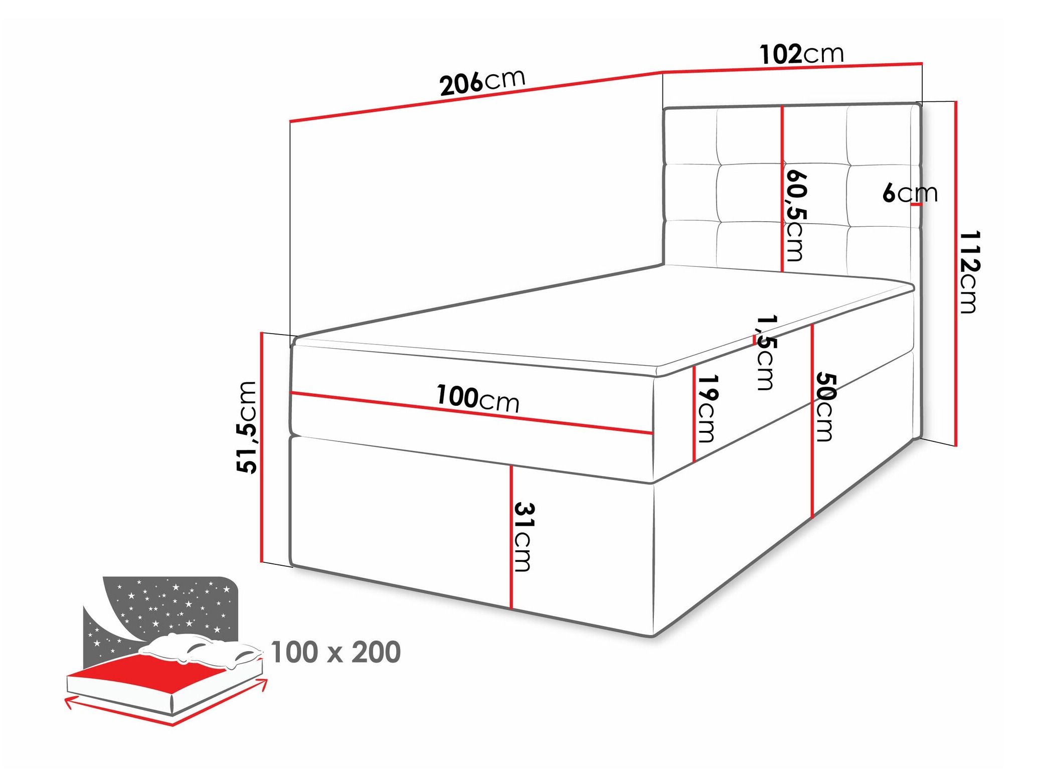 Boxspringbett Comfivo Osculum II (Lambi 04)