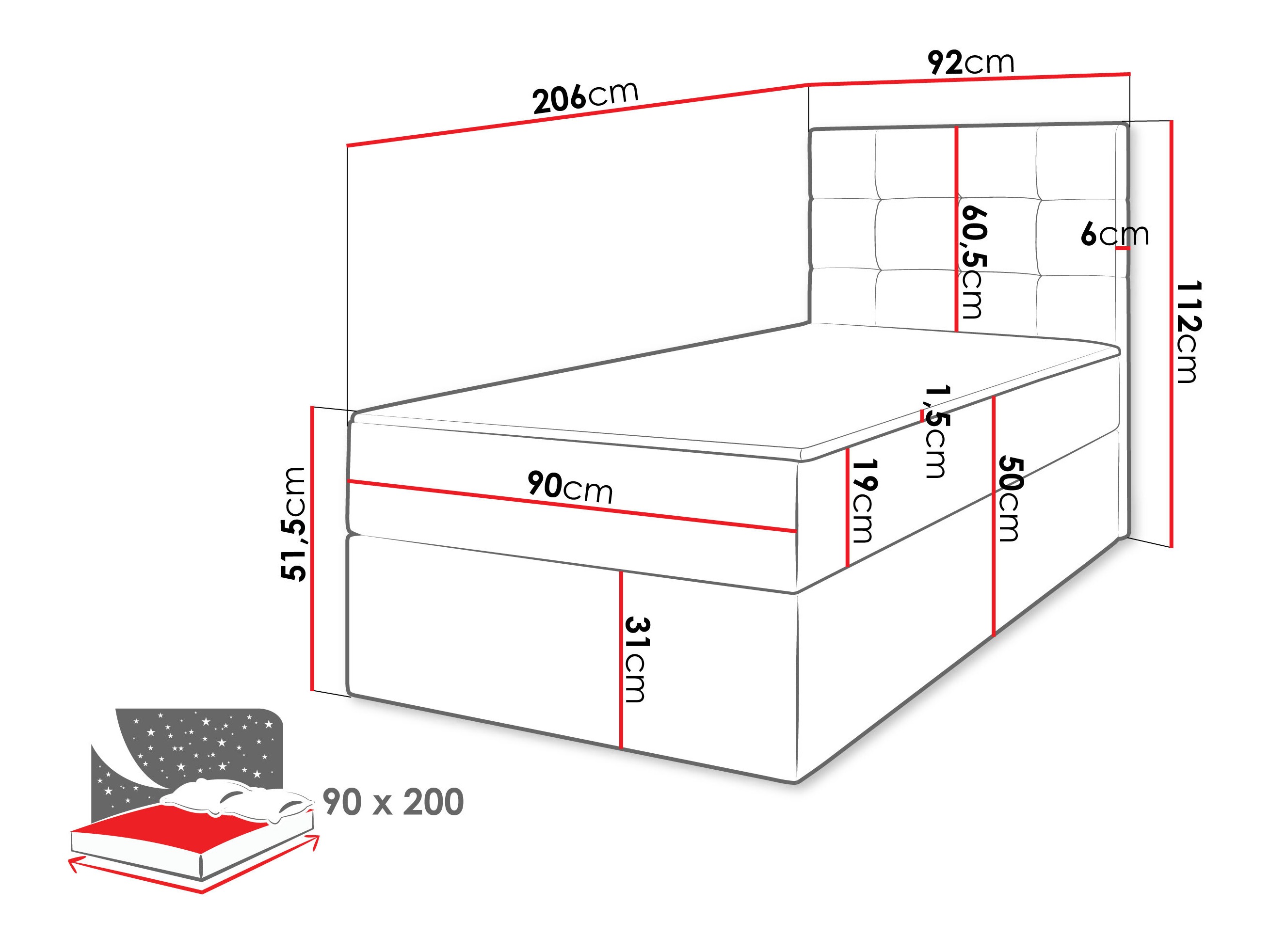 Boxspringbett Comfivo Osculum II (Lambi 12)
