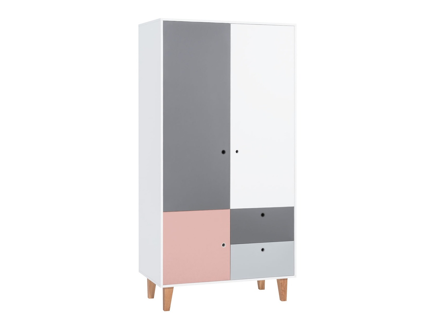Kleiderschrank Domfera 100 (Rosa)