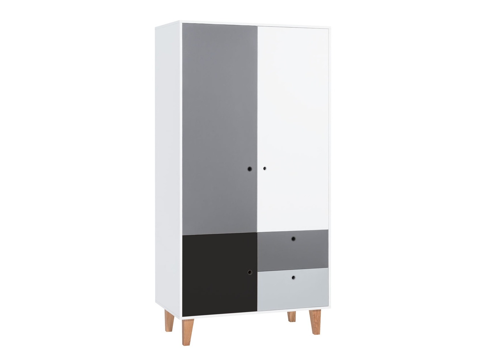Kleiderschrank Domfera 100 (Schwarz)