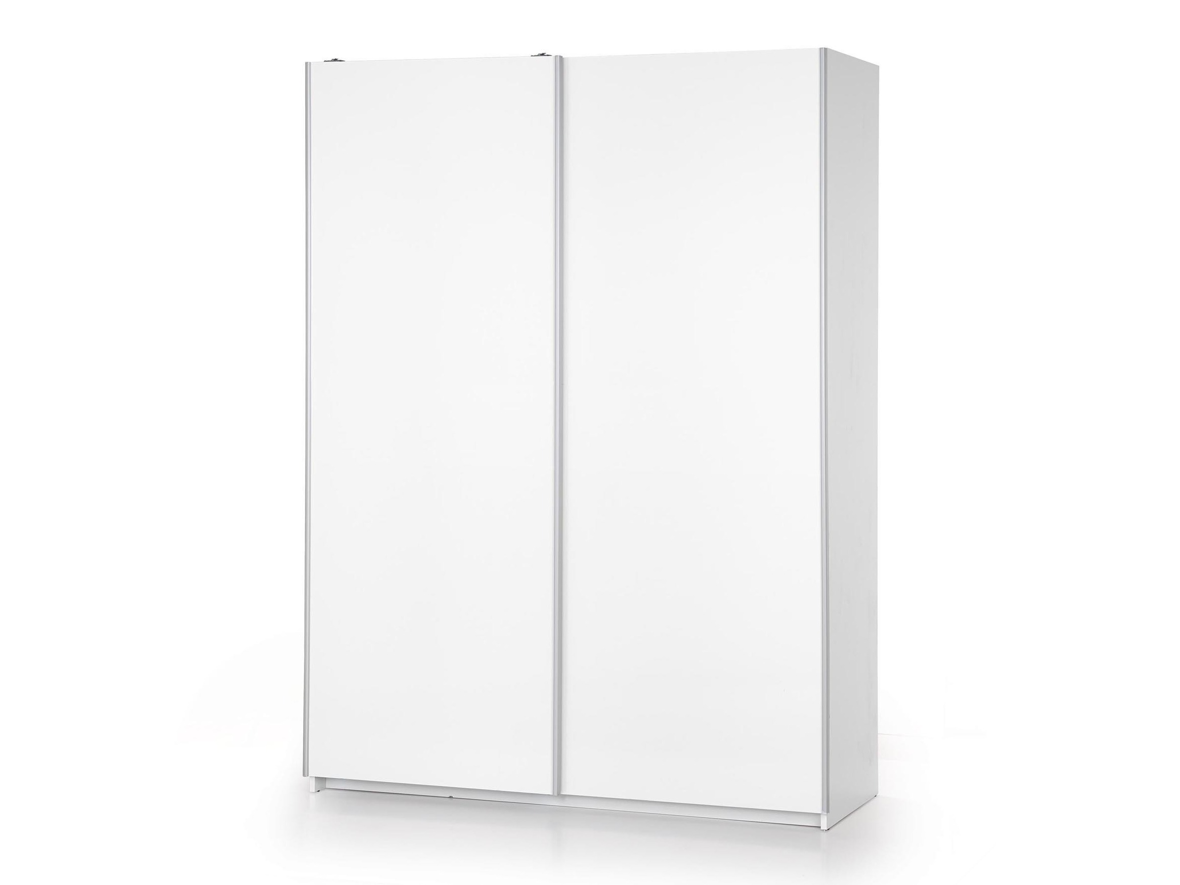 Kleiderschrank Cirveso 110 (Weiss + Weiss glänzend)