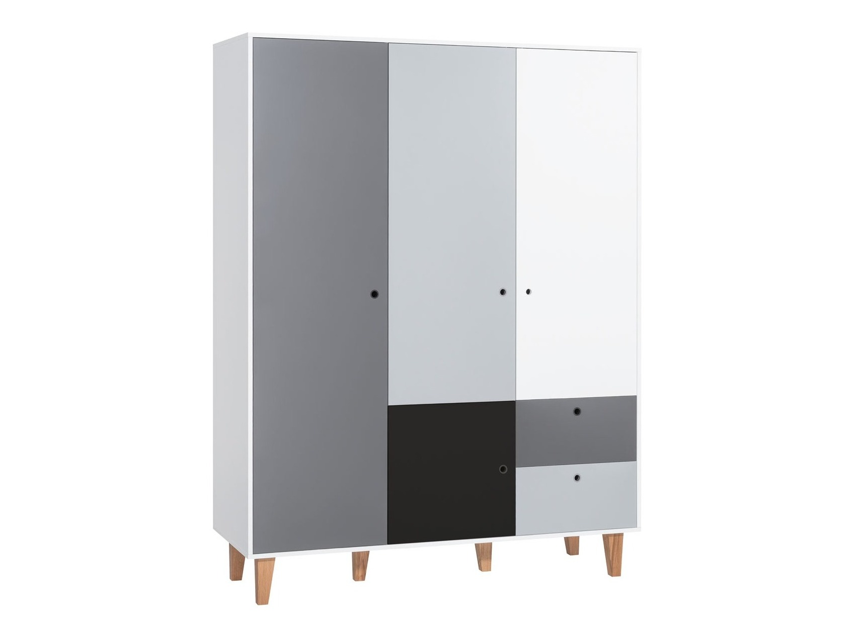 Kleiderschrank Domfera 101 (Schwarz)