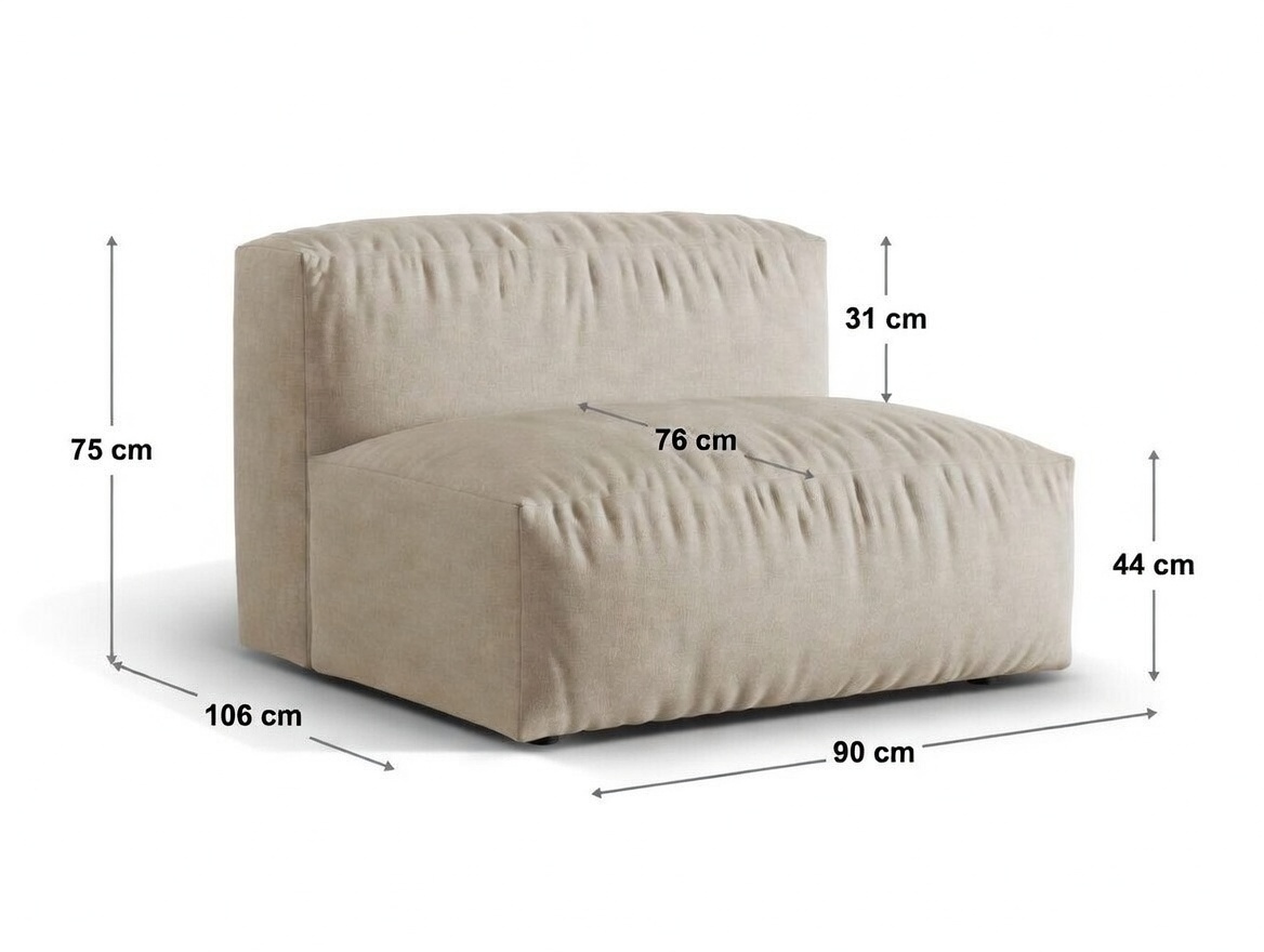 Modularer Sessel Sorcoro 112 (Boston Black)