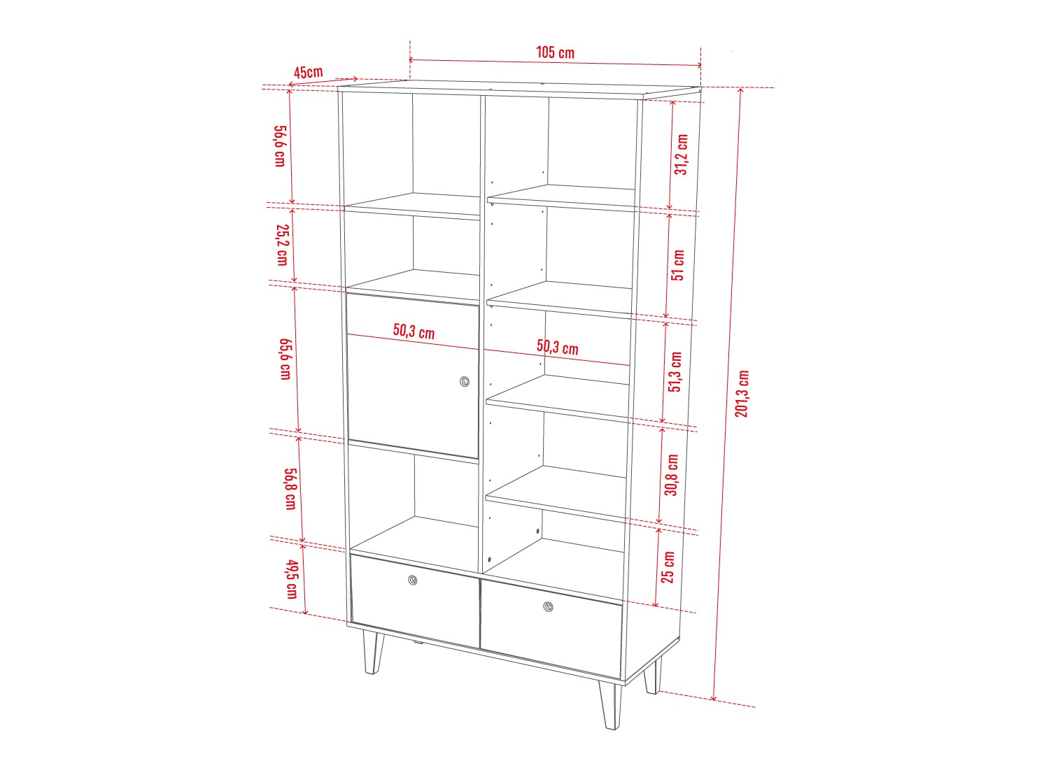 Regal Domfera 102 (Hellblau)