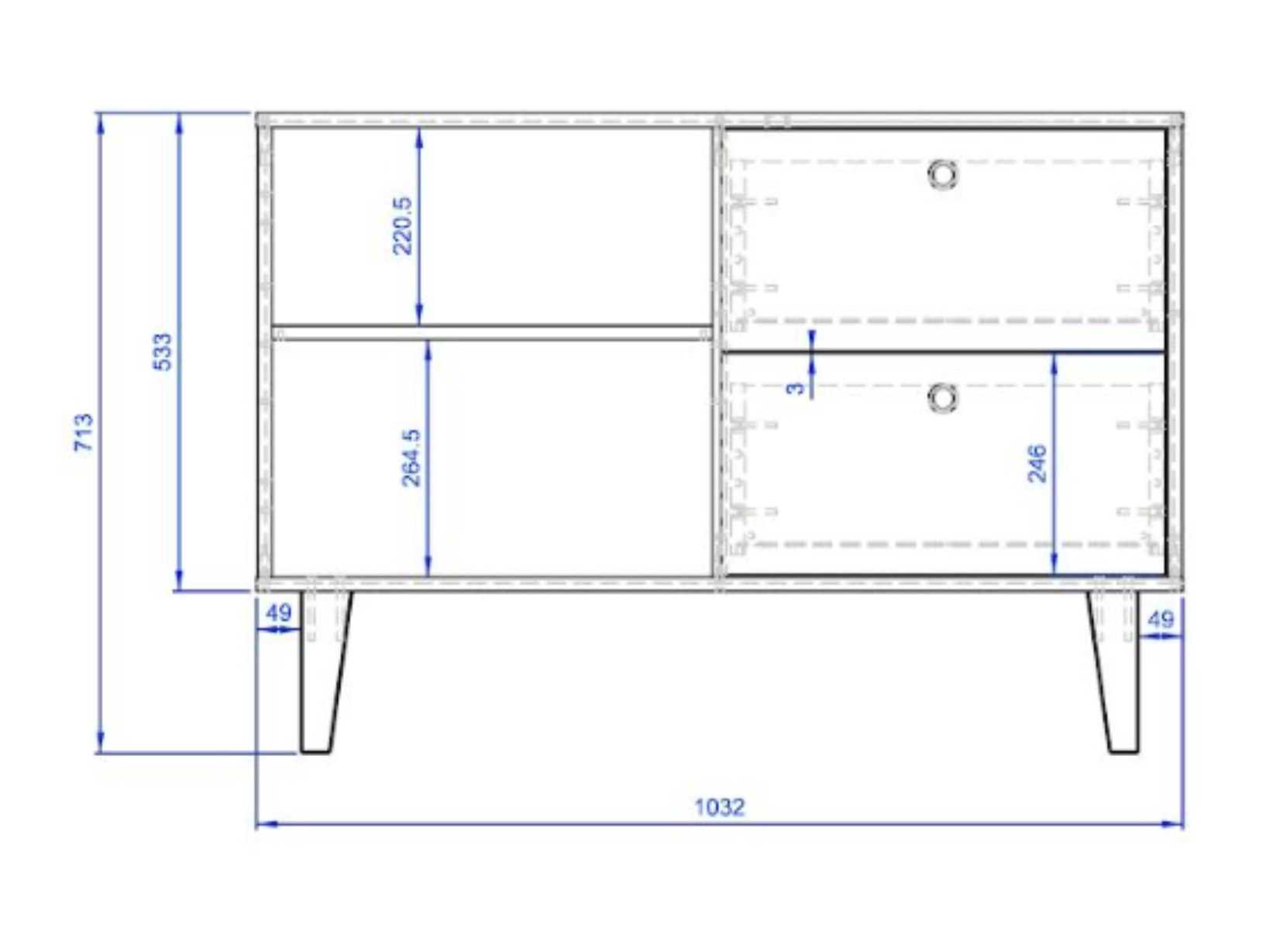 Kommoden Domfera 104 (Eichenholzoptik)