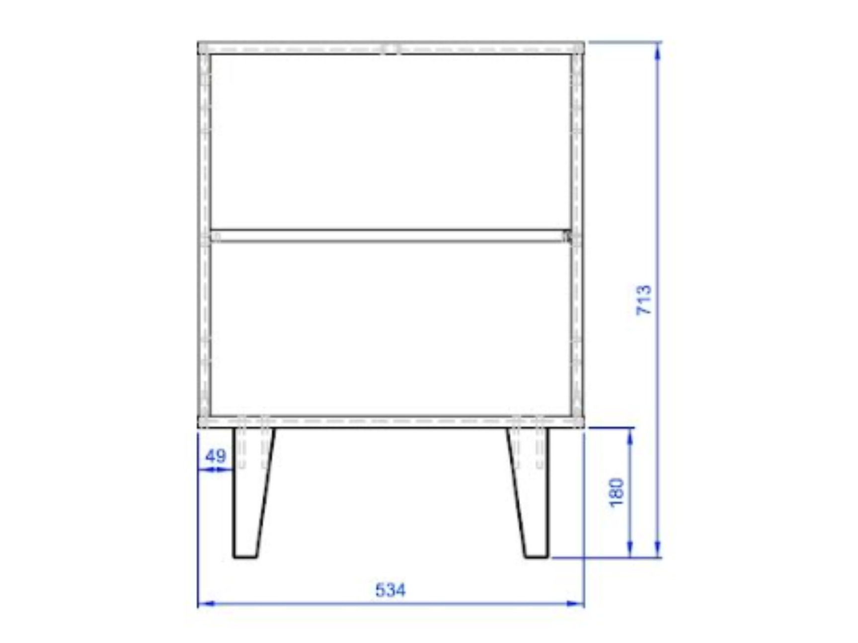 Nachttisch Domfera 105 (Weiss + Eichenholzoptik)