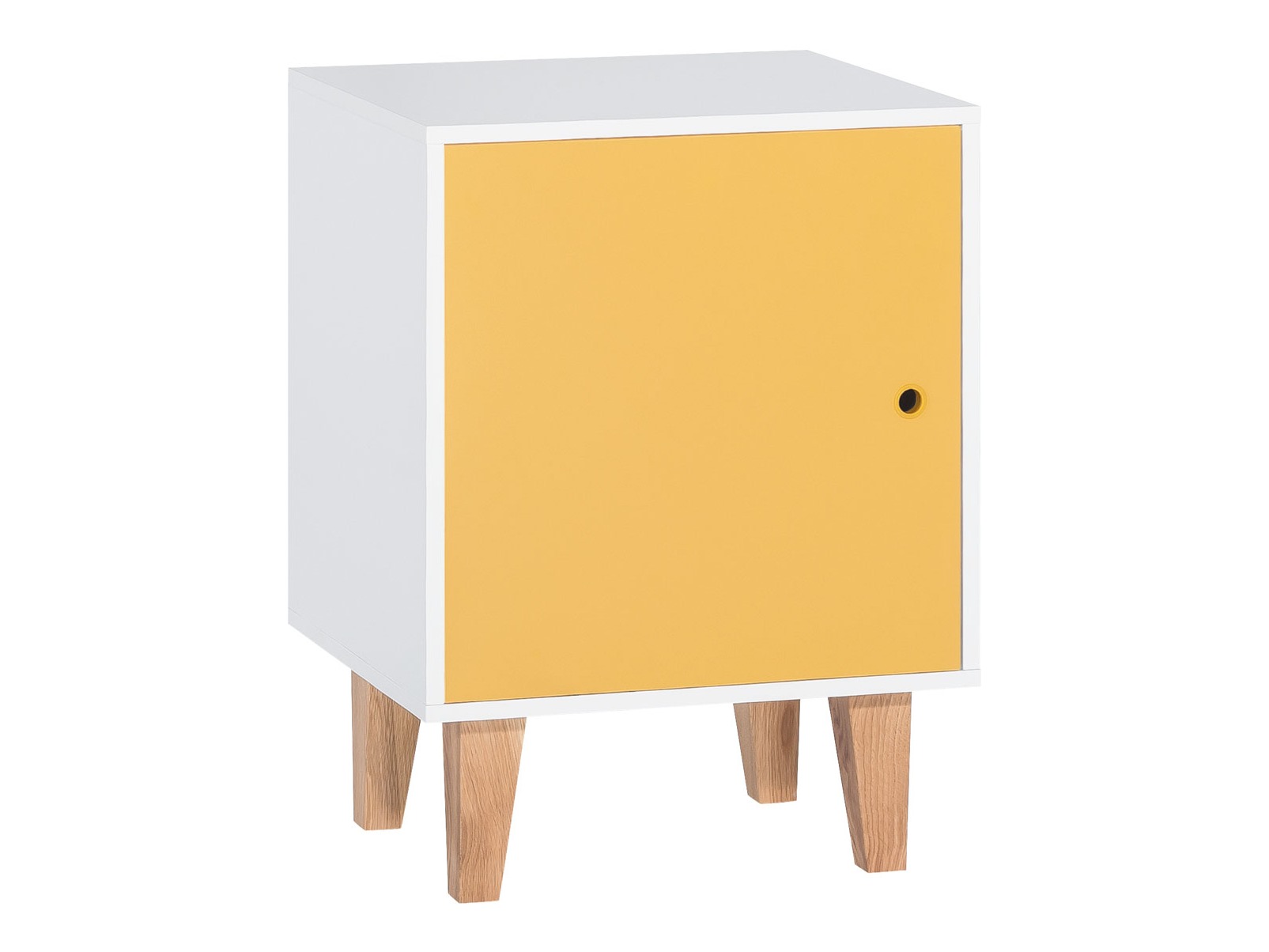 Nachttisch Domfera 105 (Weiss + Gelb)