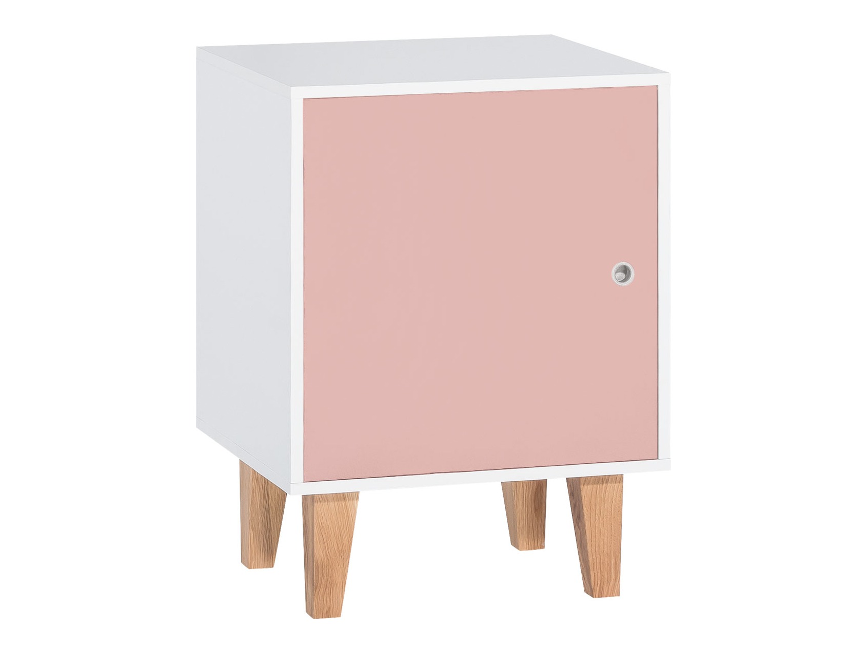 Nachttisch Domfera 105 (Weiss + Rosa)