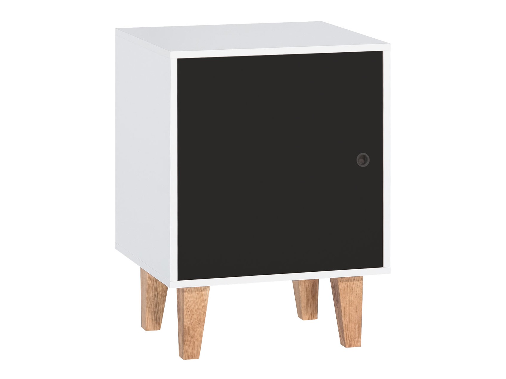Nachttisch Domfera 105 (Weiss + Schwarz)
