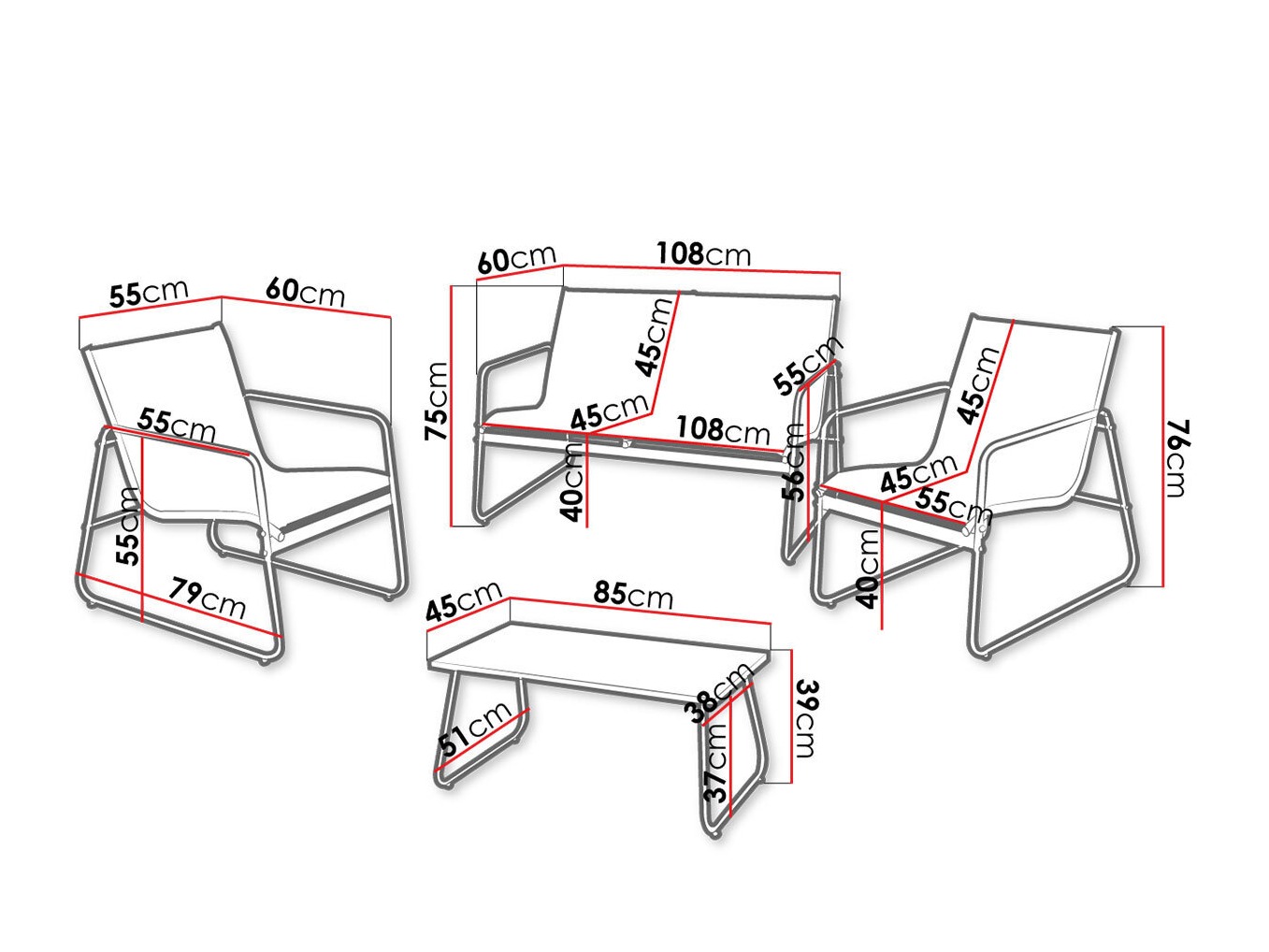 Gartenmöbel-Set Aques
