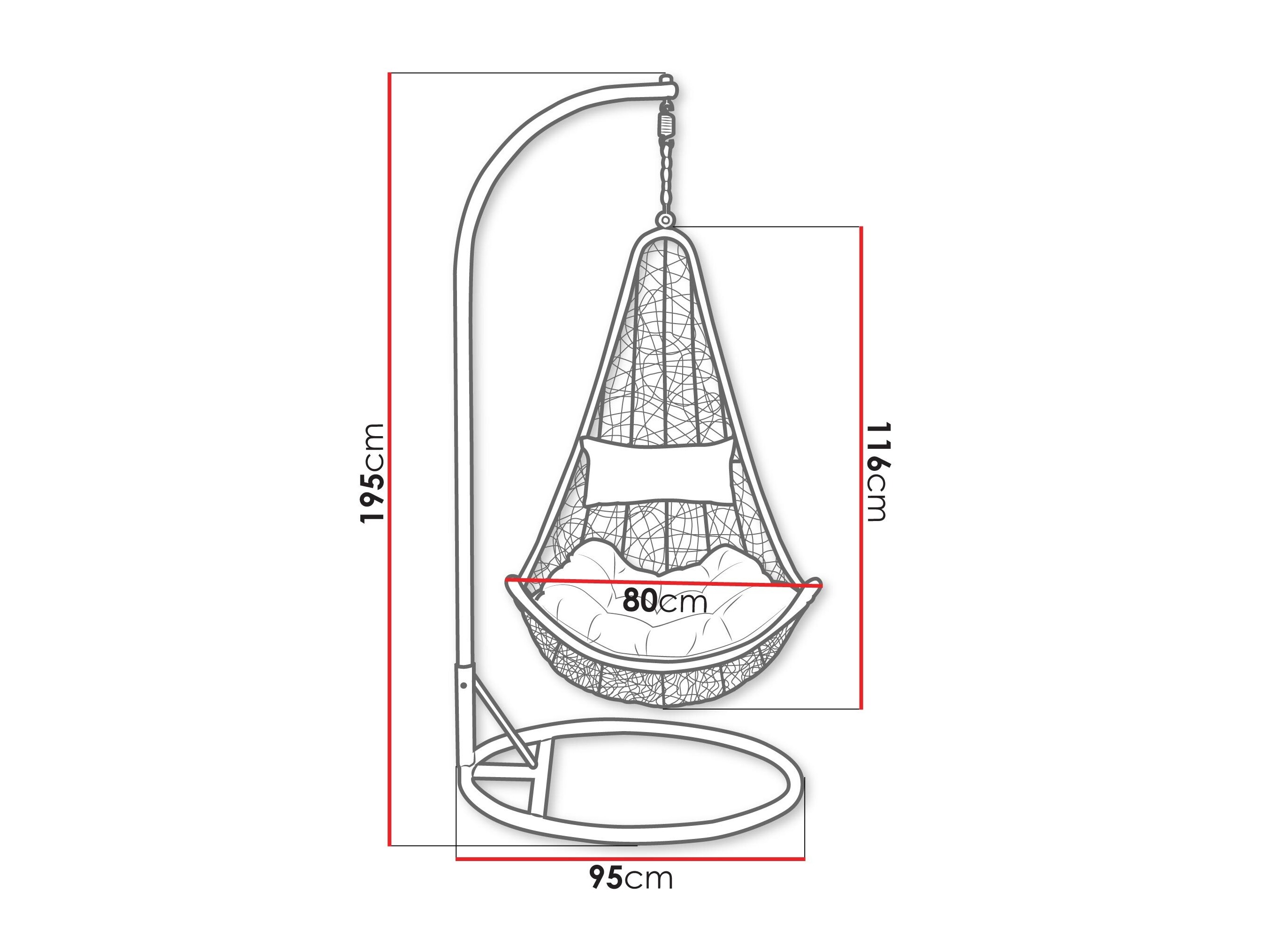 Hängesessel Comfivo Figae (Grau)