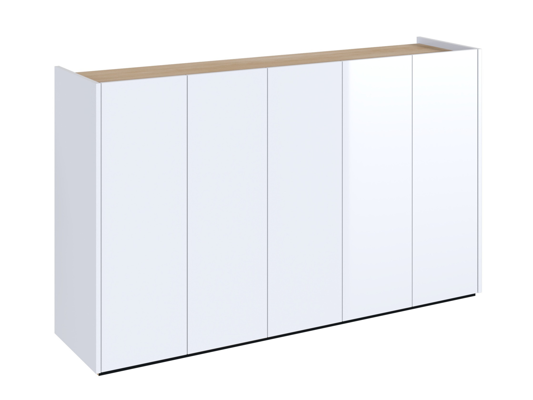 Sideboard Fresno 147 (Weiss glänzend)