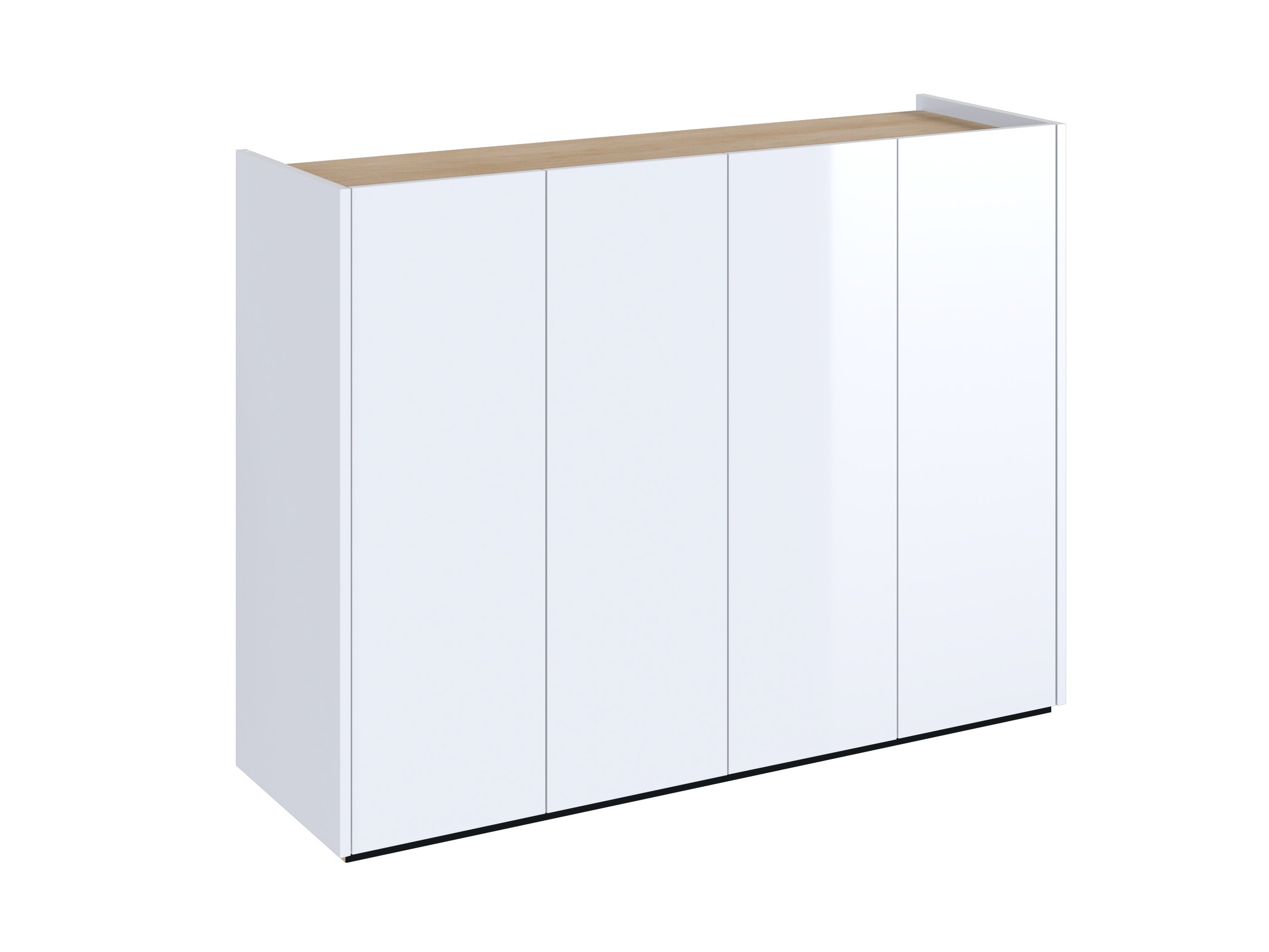 Sideboard Fresno 148 (Weiss glänzend)