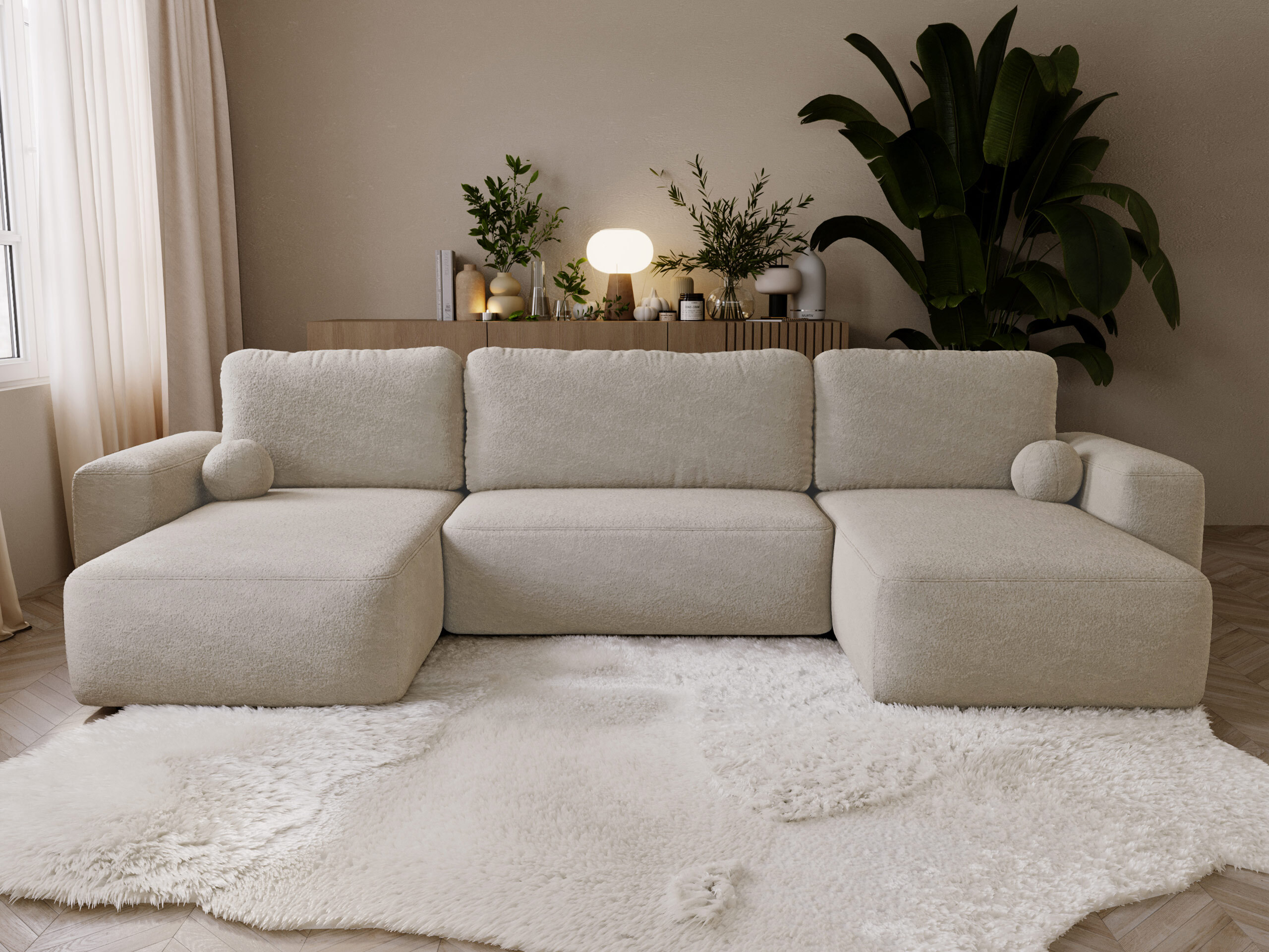Ecksofa TrendyNest Piscor (Coral 50)