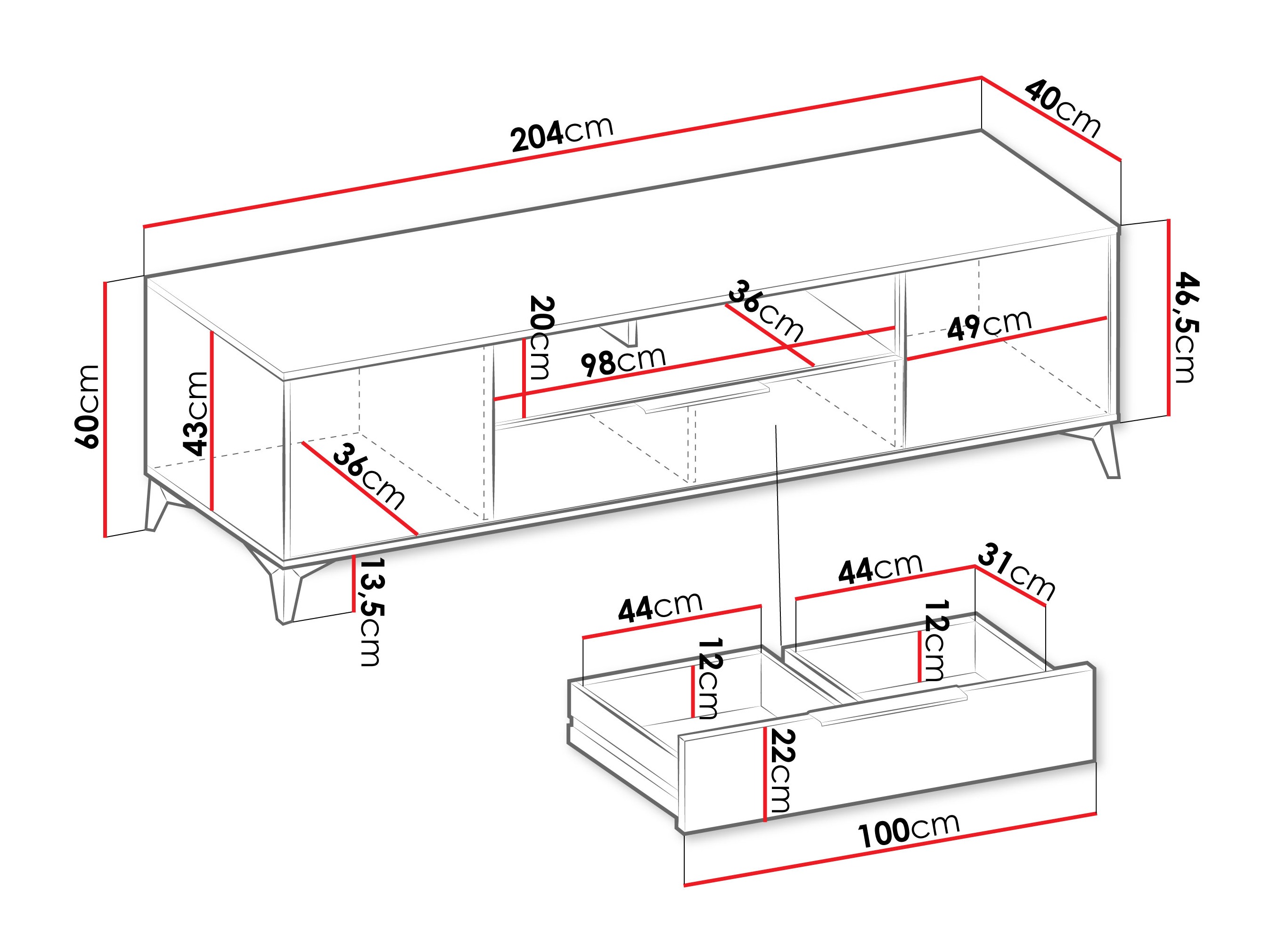 TV-Möbel Comfivo Enoteo 106